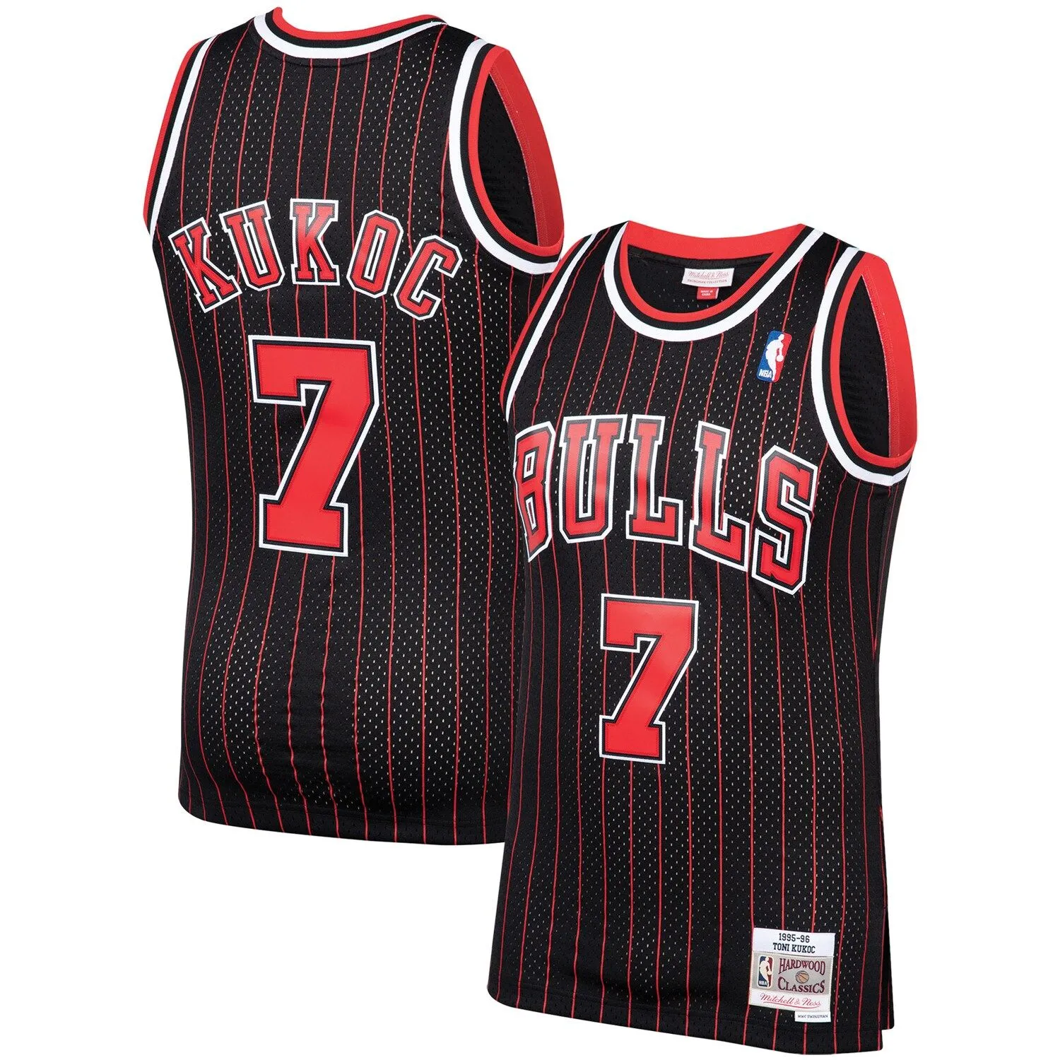 Toni Kukoc Chicago Bulls Mitchell & Ness 1995/96 Hardwood Classics Swingman Jersey - Black