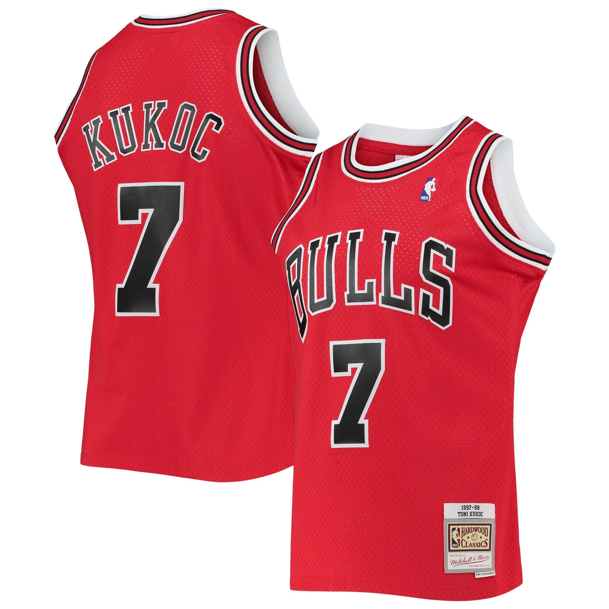 Toni Kukoc Chicago Bulls Mitchell & Ness 1997/98 Hardwood Classics Swingman Jersey - Red