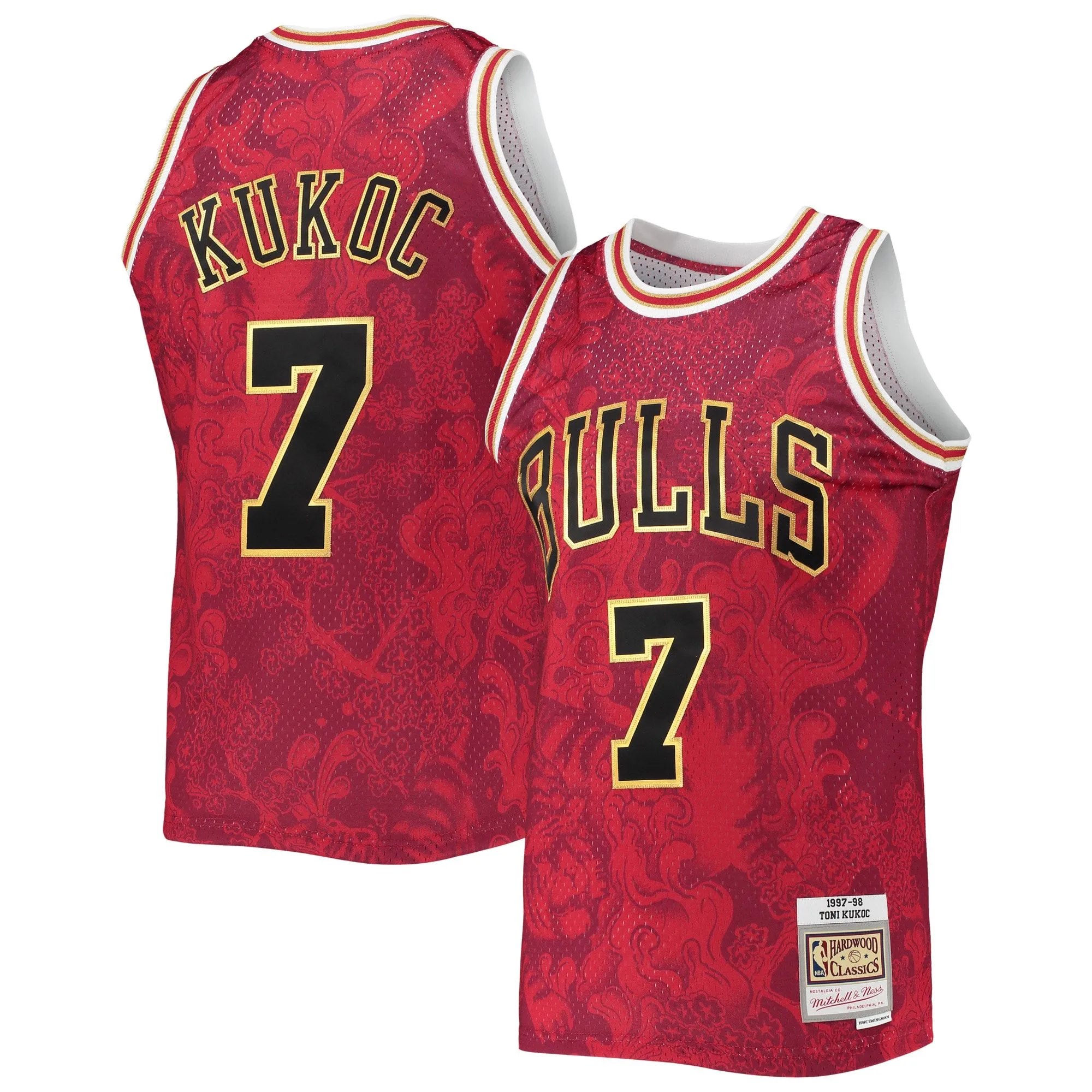 Toni Kukoc Chicago Bulls Mitchell & Ness Hardwood Classics 1997/98 Lunar New Year Swingman Jersey - Red