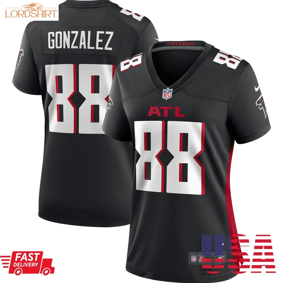 Tony Gonzalez Atlanta Falcons  Women's Game Retired Player Jersey   Black