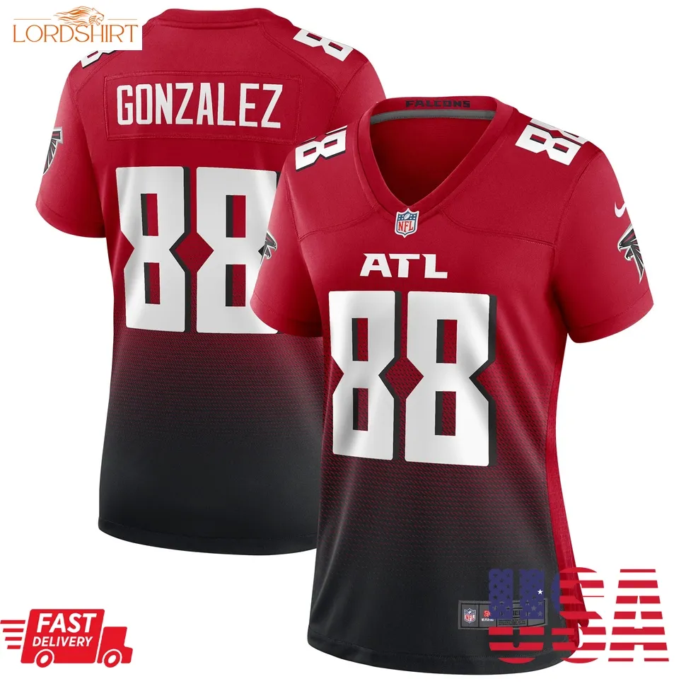 Tony Gonzalez Atlanta Falcons  Women's Retired Game Jersey   Red