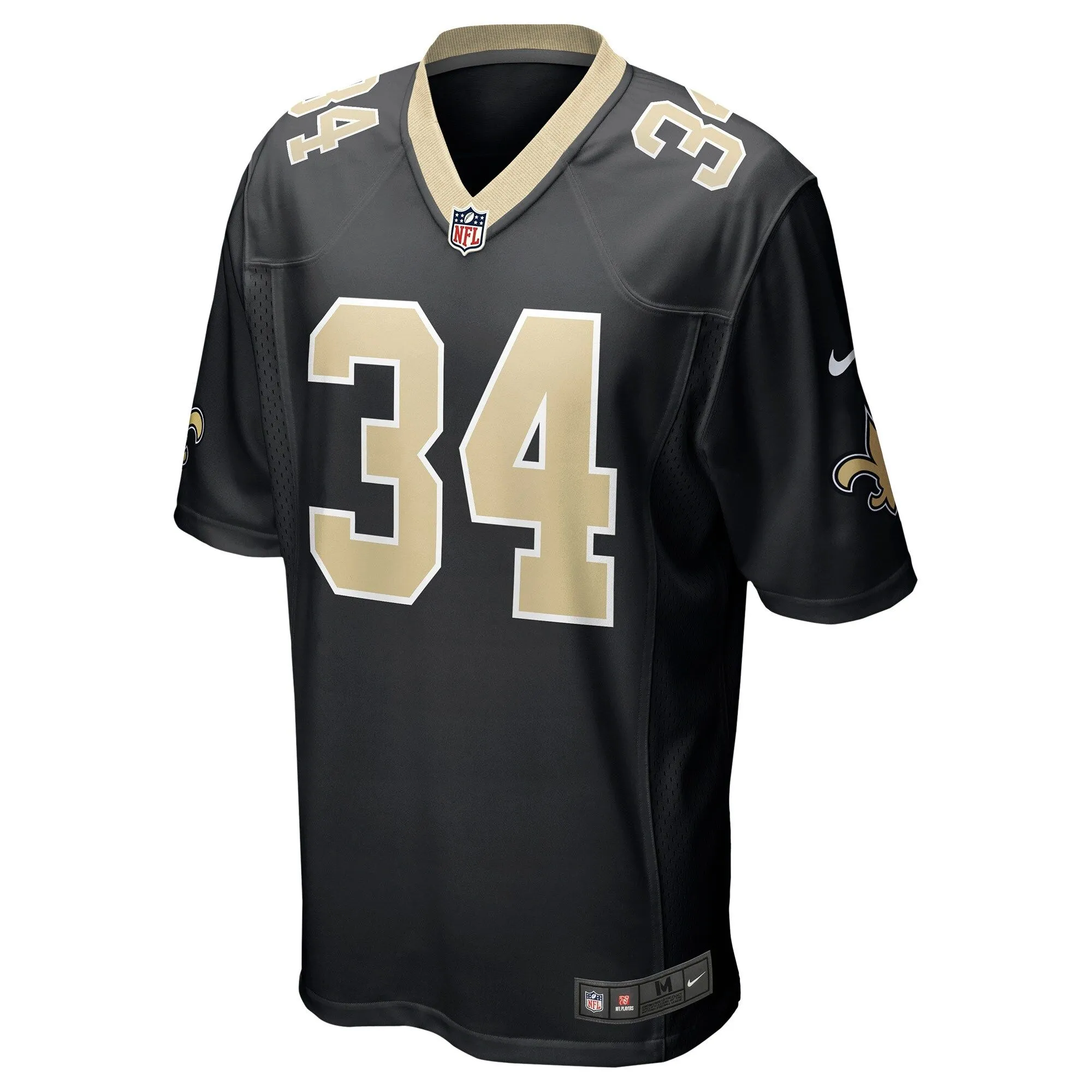 Tony Jones Jr. New Orleans Saints  Player Game Jersey - Black