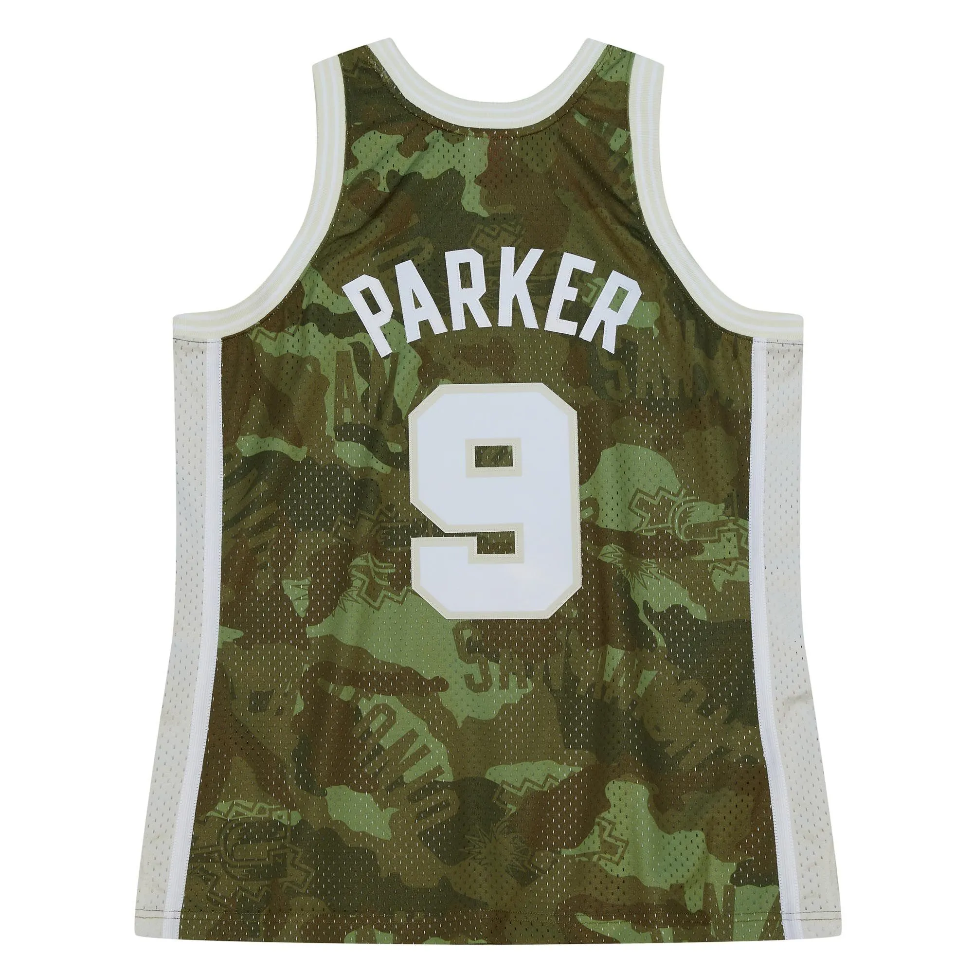 Tony Parker San Antonio Spurs Mitchell & Ness Hardwood Classics 2000/01 Ghost Green Swingman Jersey - Camo