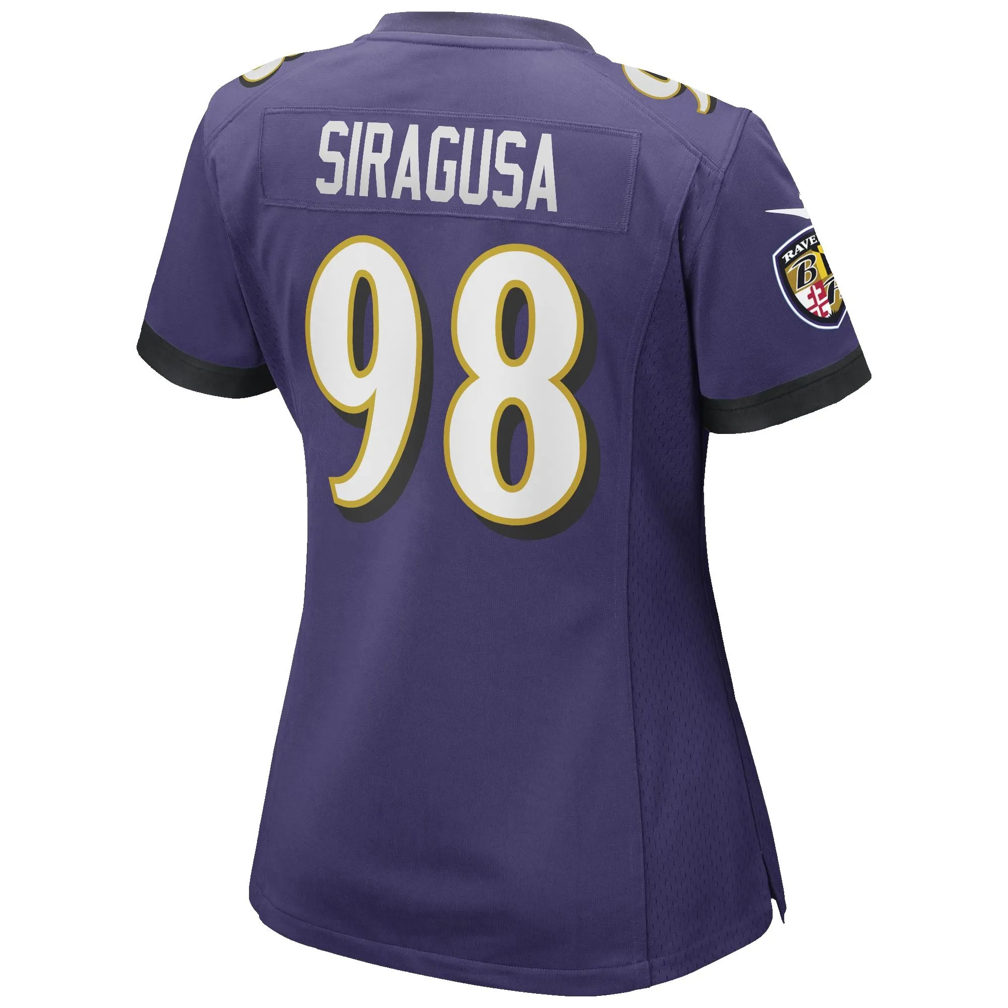 Tony Siragusa Baltimore Ravens  Women's Game Retired Player Jersey - Purple