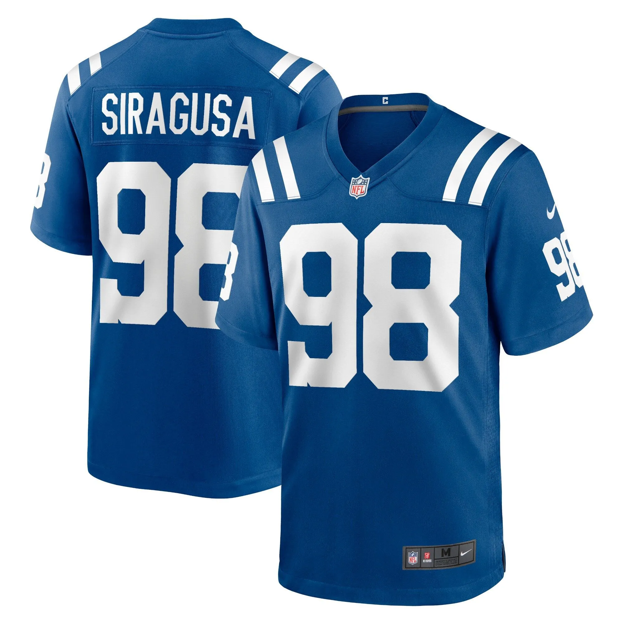 Tony Siragusa Indianapolis Colts  Game Retired Player Jersey - Royal