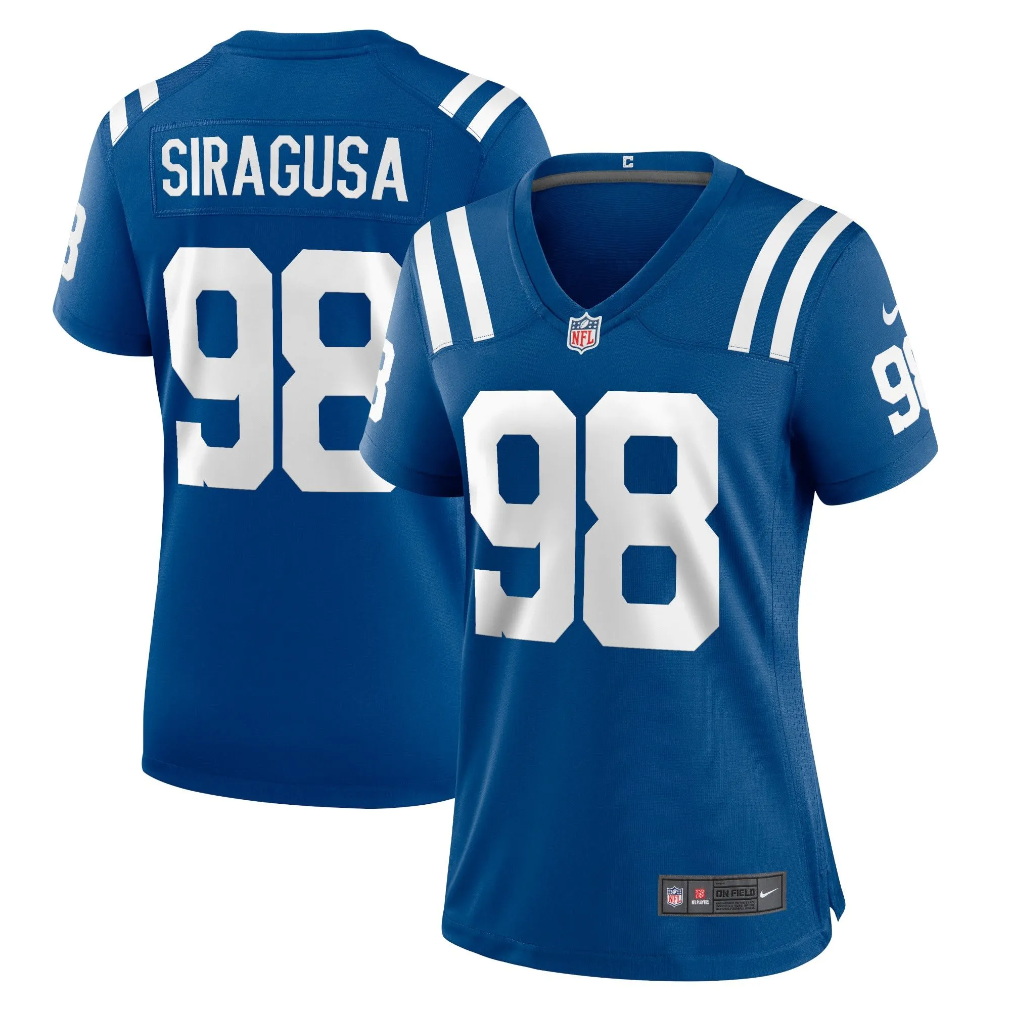 Tony Siragusa Indianapolis Colts  Women's Game Retired Player Jersey - Royal