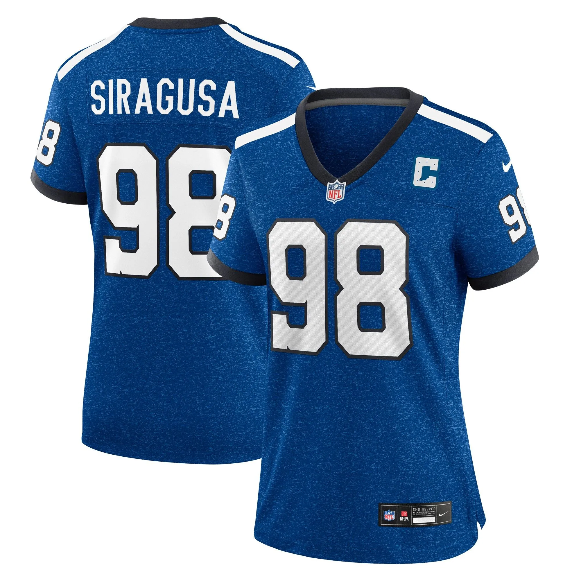 Tony Siragusa Indianapolis Colts  Women's Indiana Nights Alternate Game Jersey - Royal