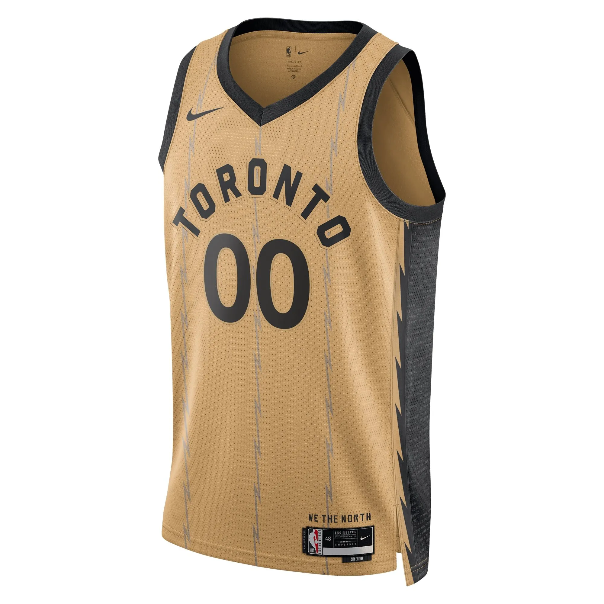 Toronto Raptors  Unisex 2023/24 Custom Swingman Jersey - Gold - City Edition