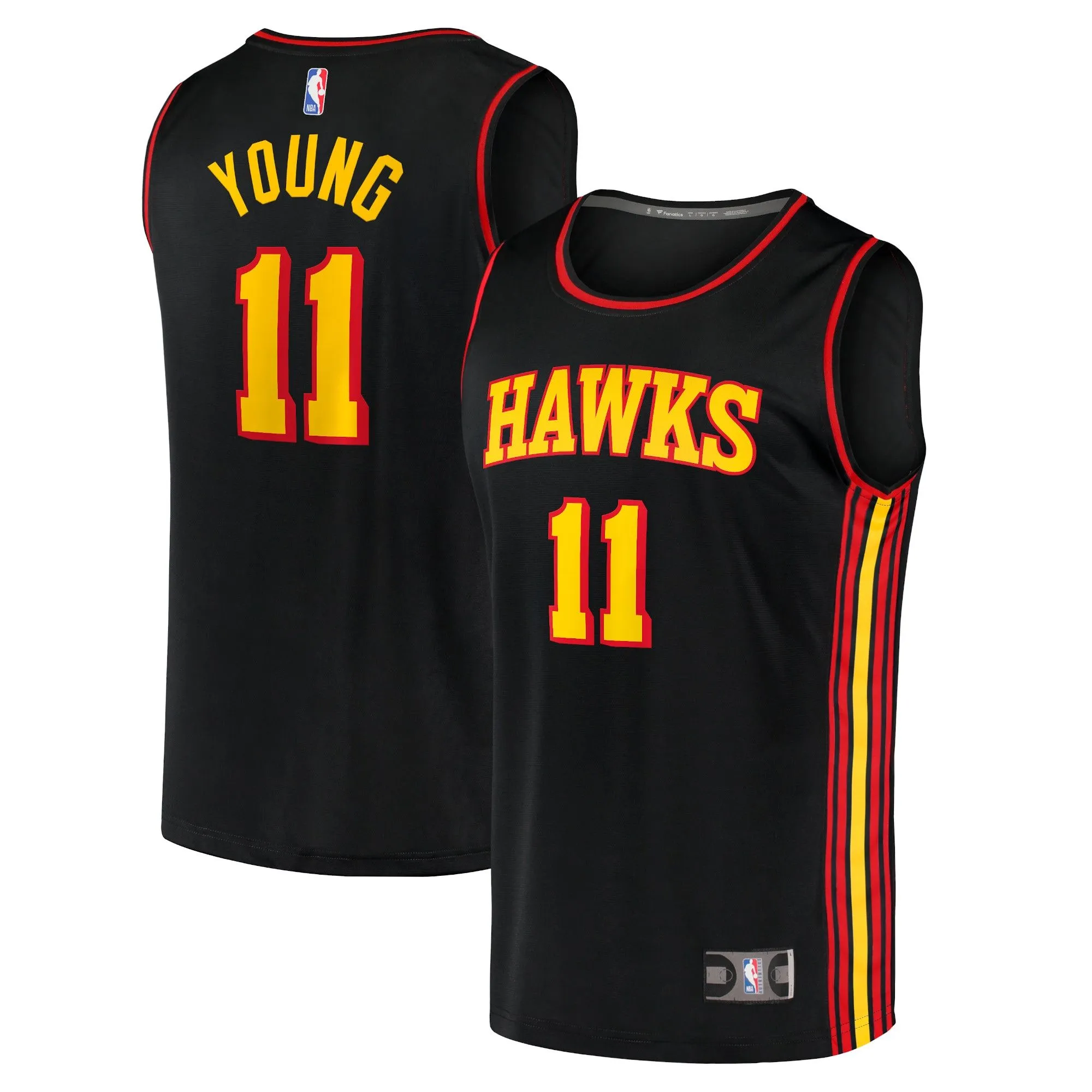 Trae Young Atlanta Hawks Fanatics Branded Fast Break Replica Jersey - Statement Edition - Black