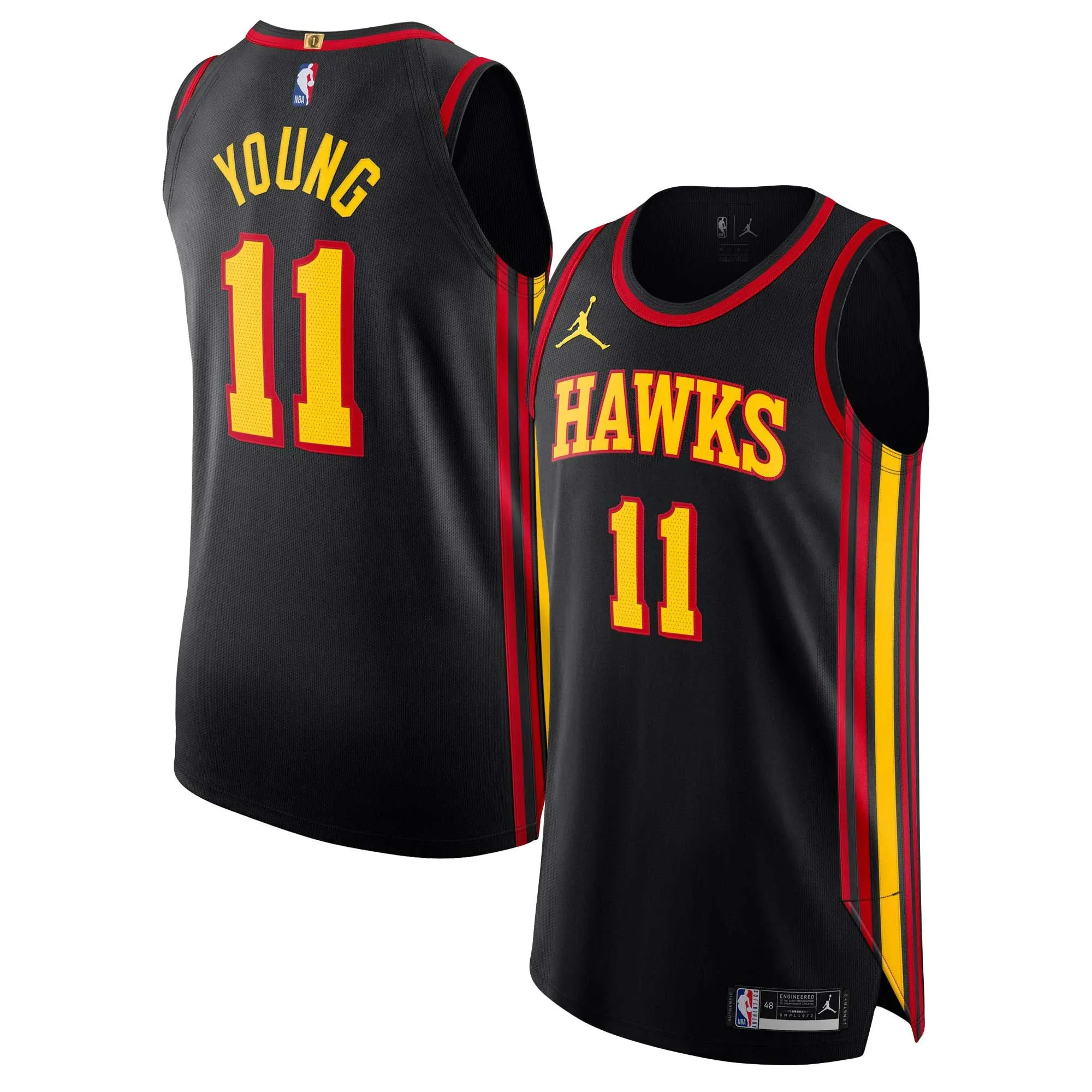 Trae Young Atlanta Hawks Jordan Brand  Player Jersey - Statement Edition - Black