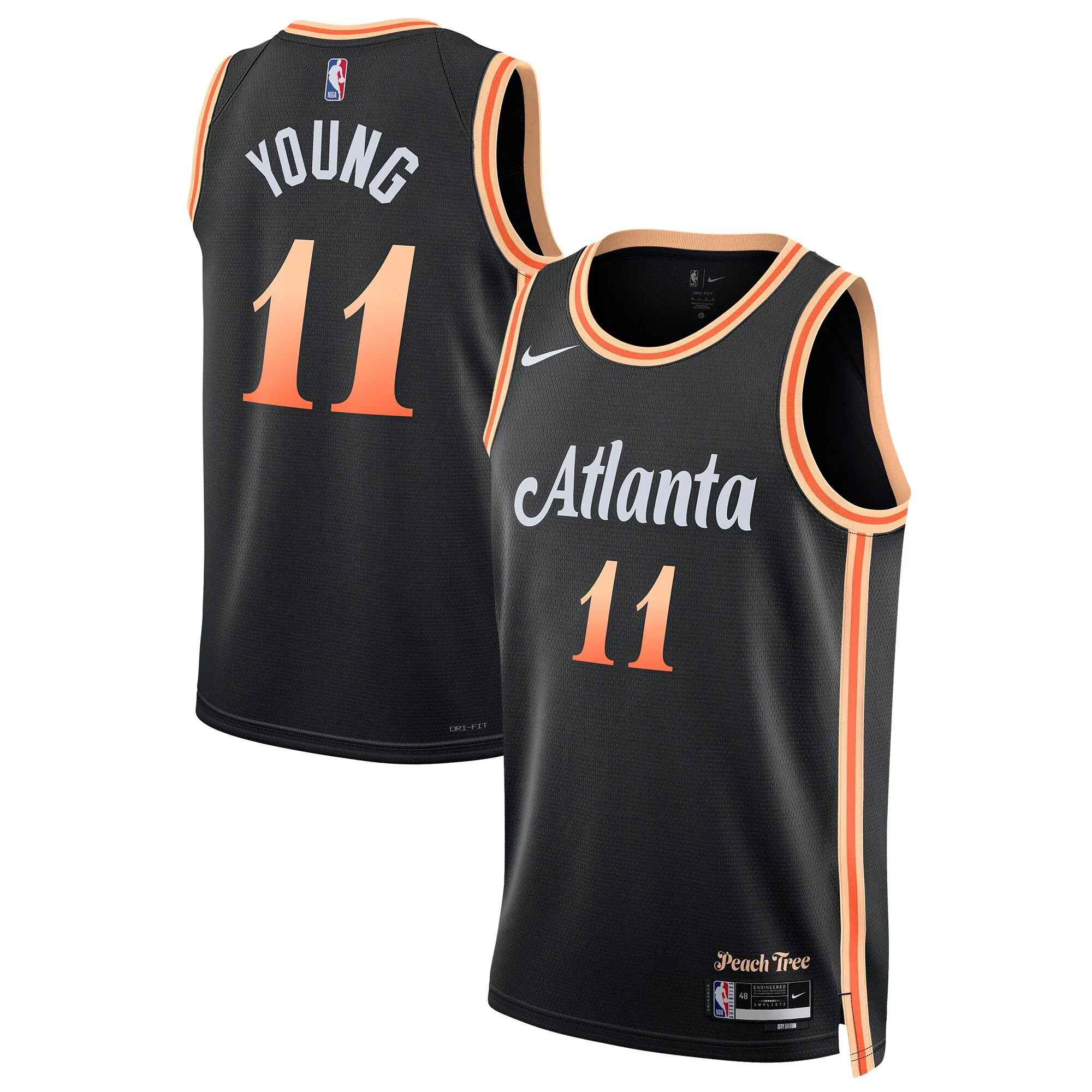 Trae Young Atlanta Hawks  Unisex 2022/23 Swingman Jersey - City Edition - Black