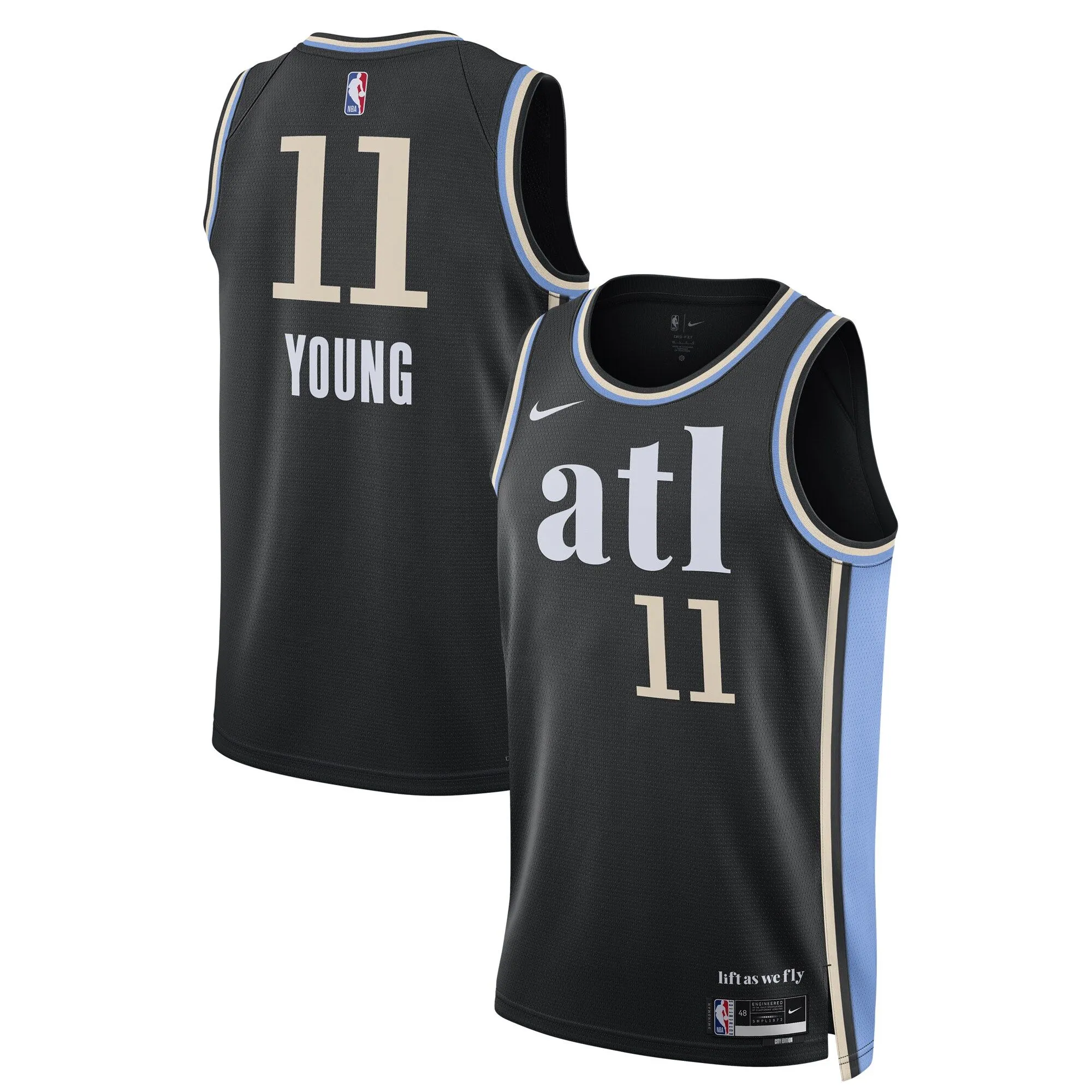 Trae Young Atlanta Hawks  Unisex 2023/24 Swingman Jersey - Black - City Edition