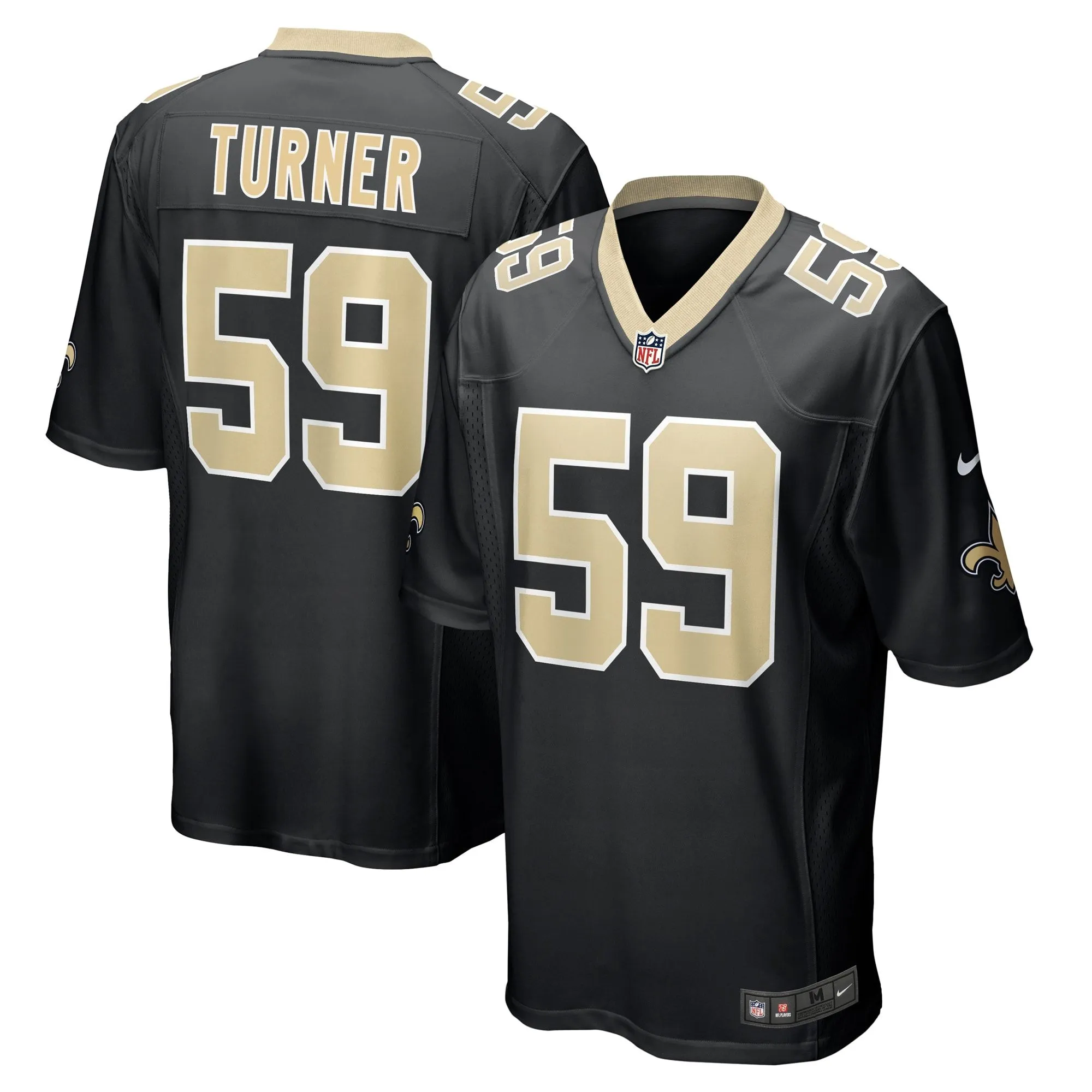 Trai Turner New Orleans Saints  Team Game Jersey -  Black