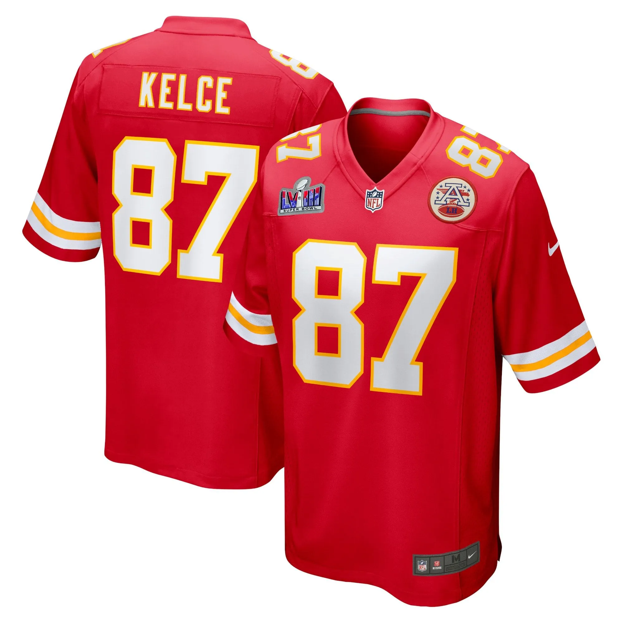 Travis Kelce Kansas City Chiefs  Super Bowl LVIII Game Jersey - Red