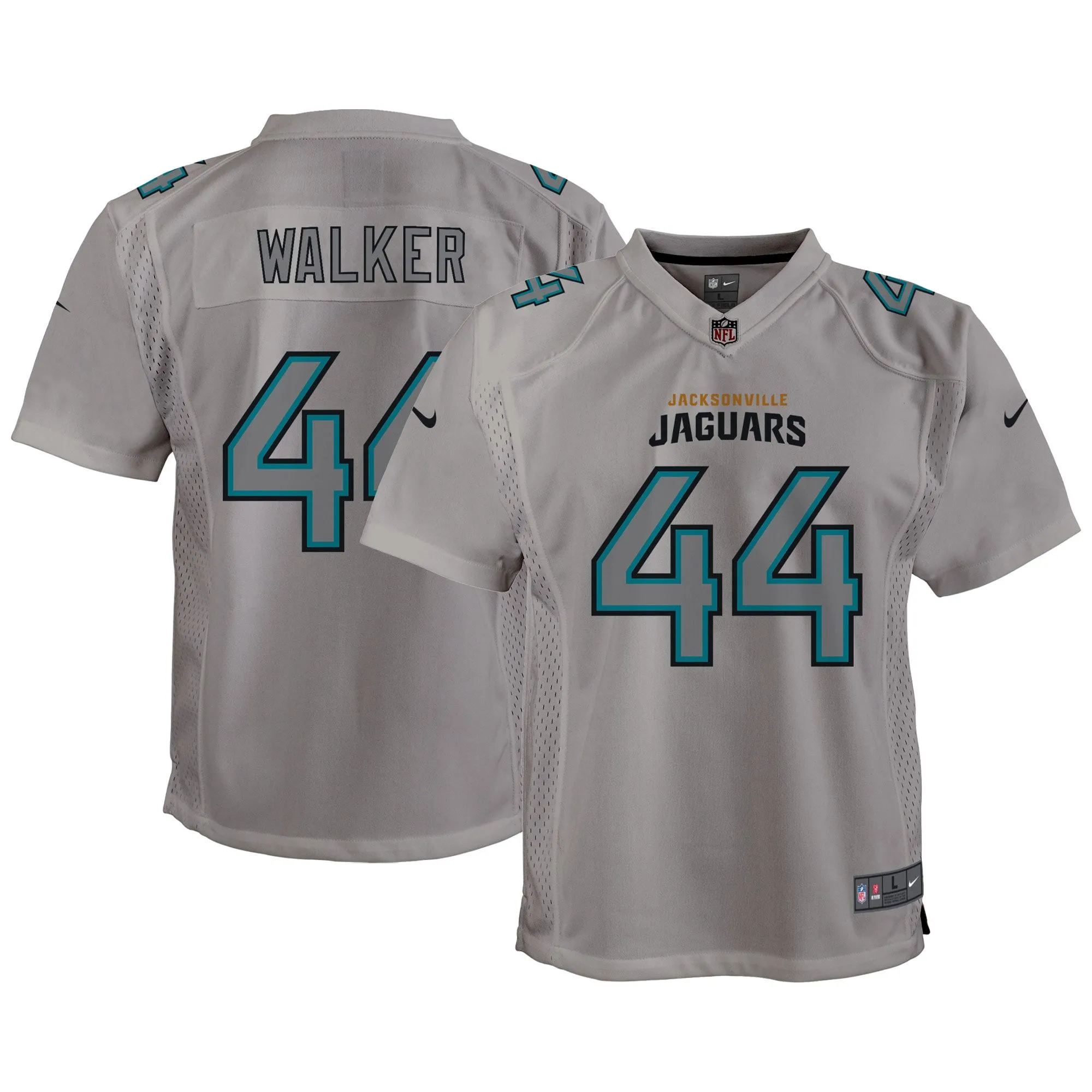 Travon Walker Jacksonville Jaguars  Youth Atmosphere Game Jersey - Gray