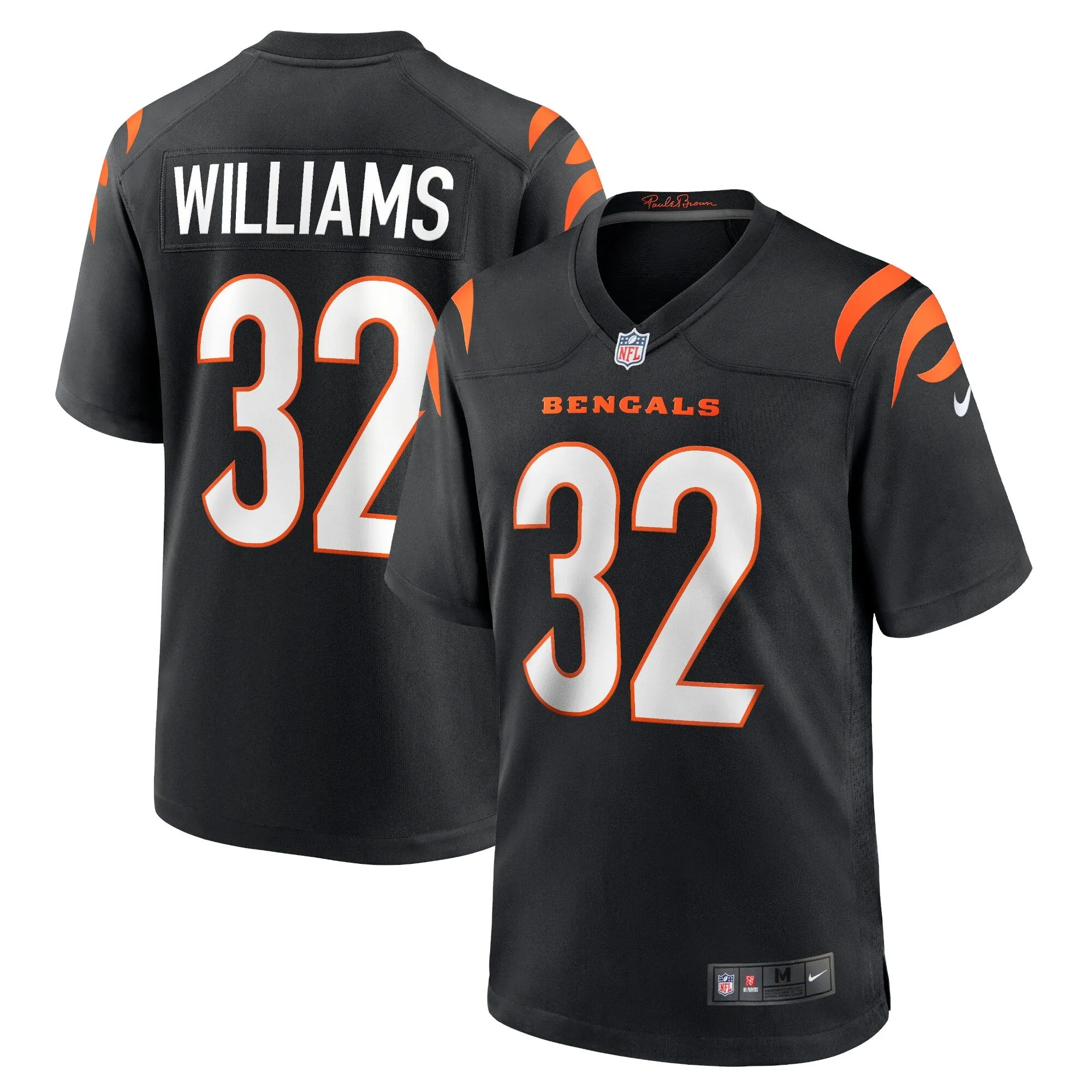 Trayveon Williams Cincinnati Bengals  Game Jersey - Black