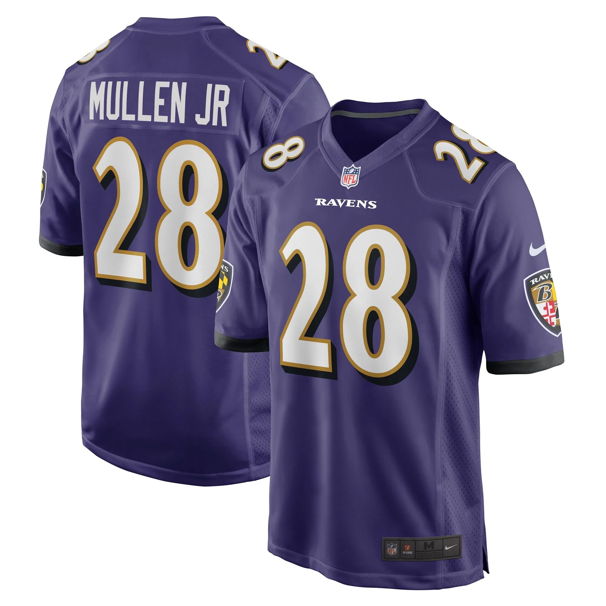 Trayvon Mullen Jr. Baltimore Ravens  Team Game Jersey -  Purple