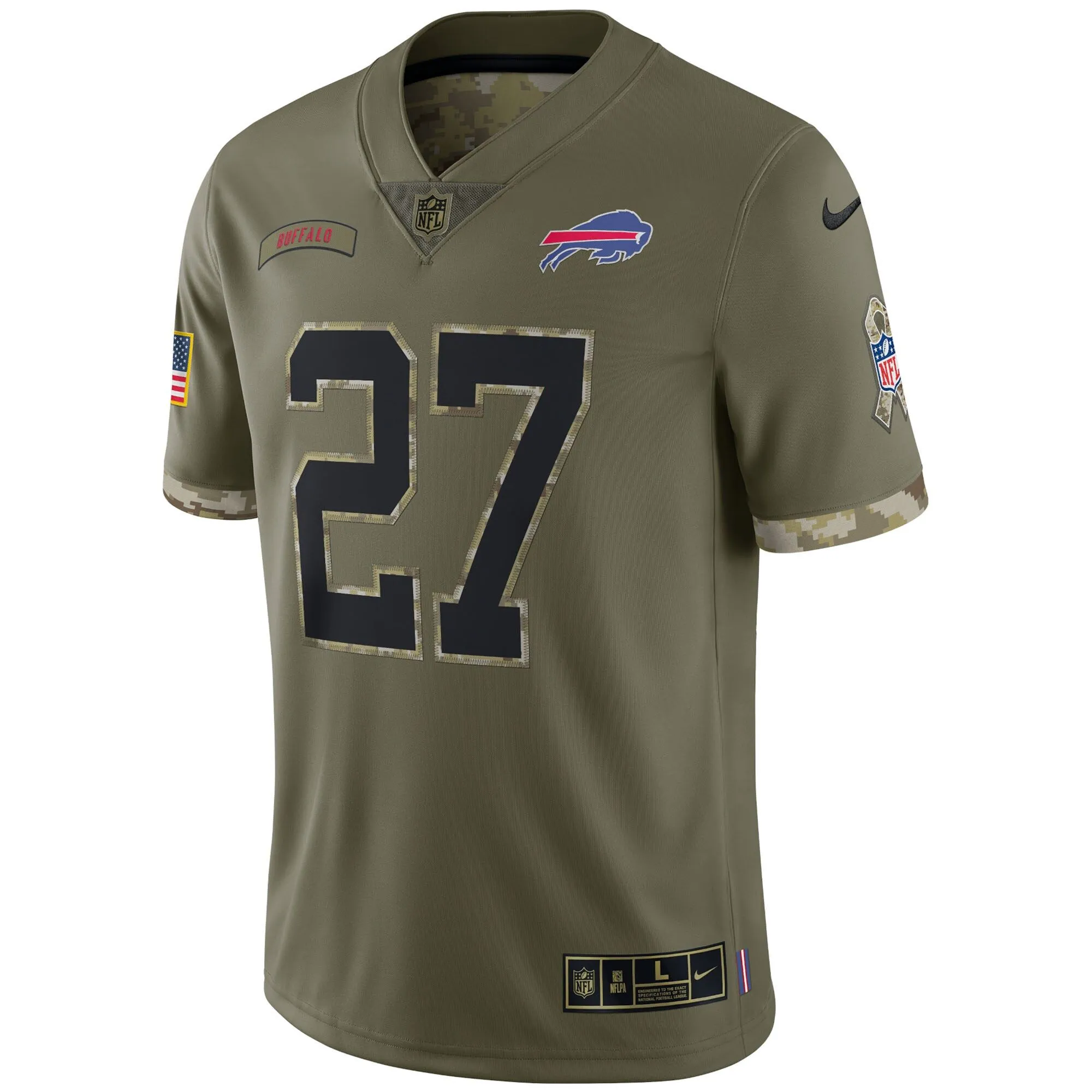 Tre'Davious White Buffalo Bills  2022 Salute To Service Limited Jersey - Olive