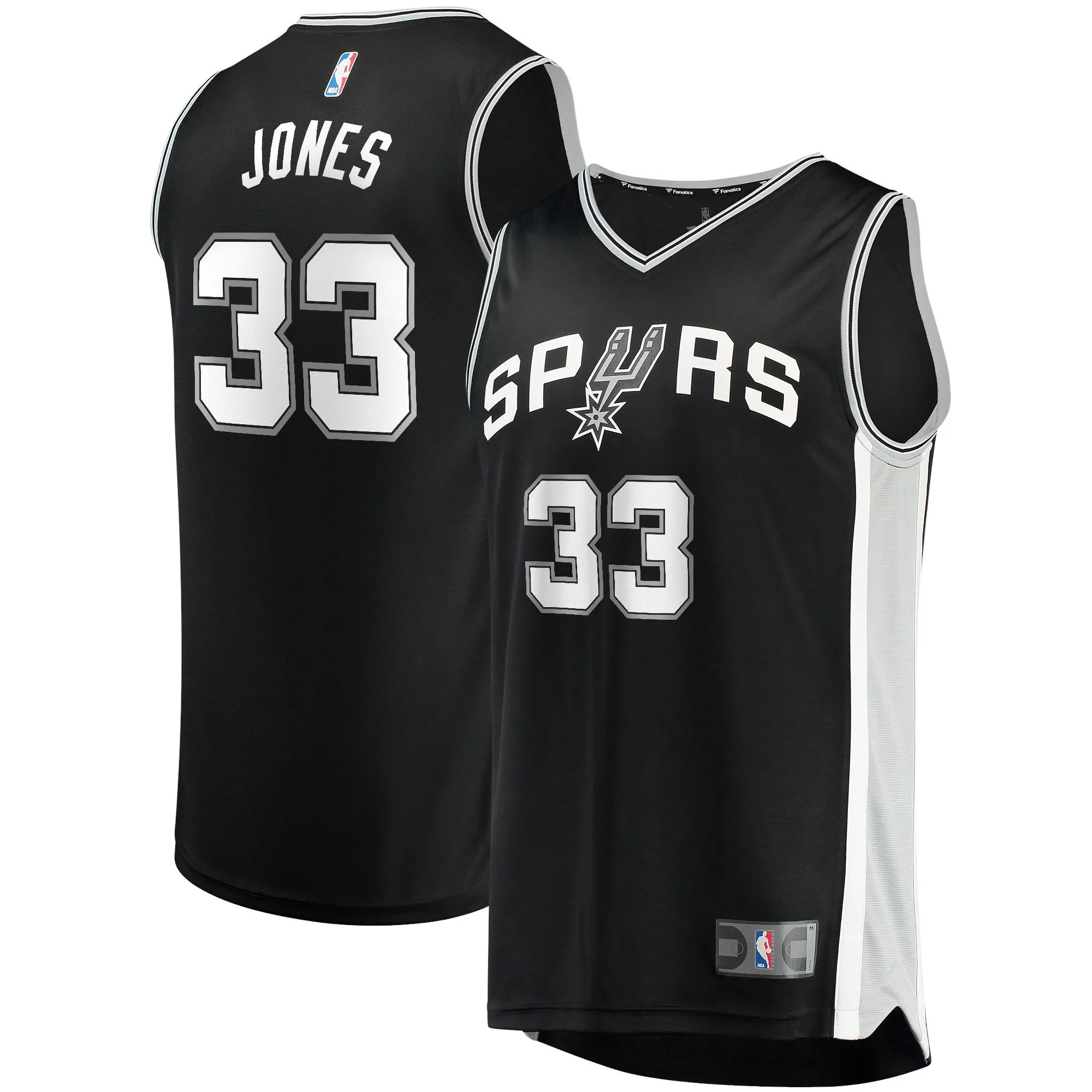 Tre Jones San Antonio Spurs Fanatics Branded Fast Break Replica Jersey - Icon Edition - Black