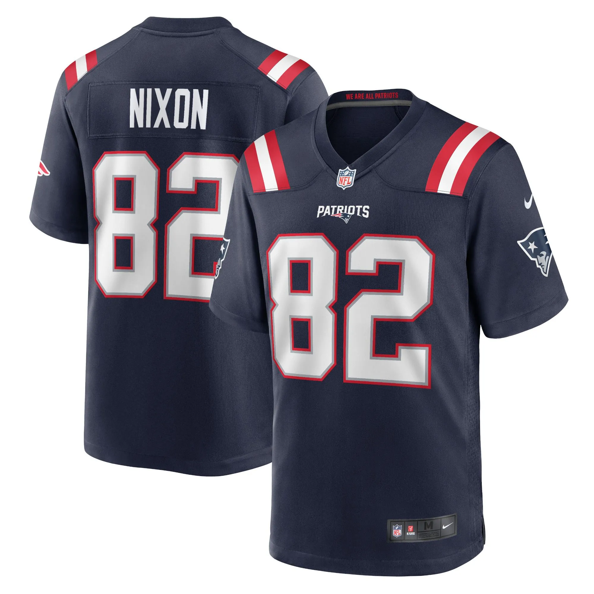 Tre Nixon New England Patriots  Player Game Jersey - Navy