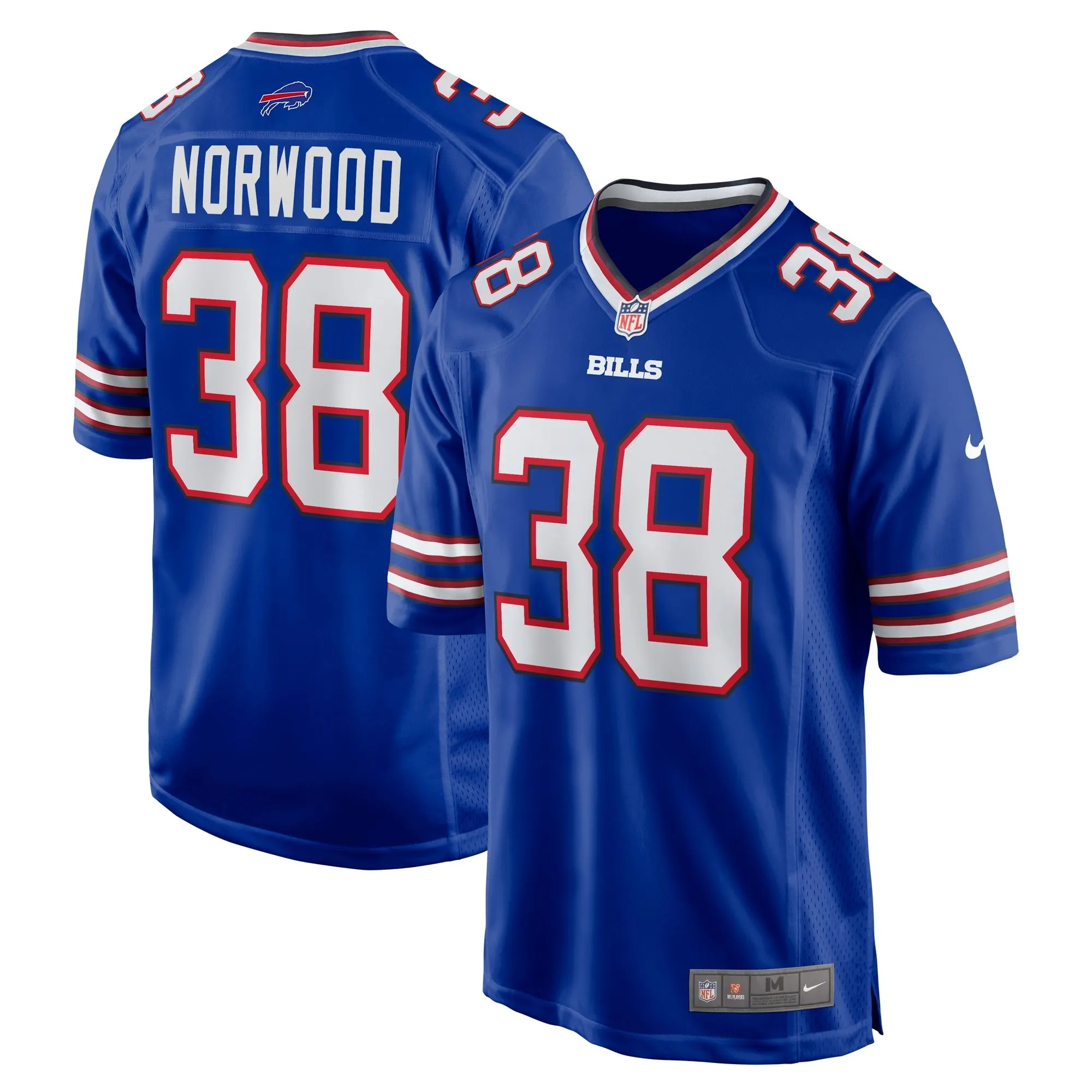 Tre Norwood Buffalo Bills  Team Game Jersey -  Royal