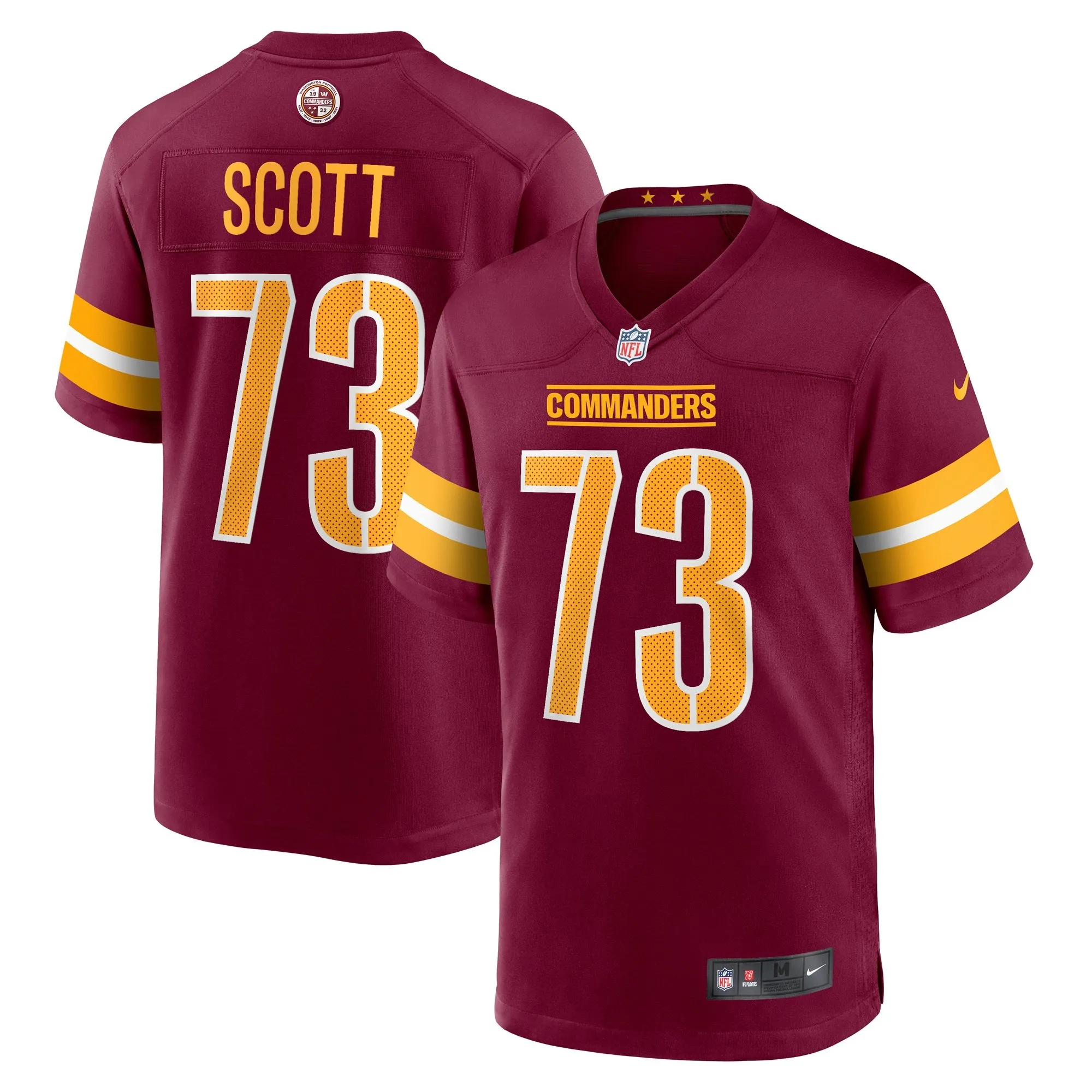 Trent Scott Washington Commanders  Game Jersey - Burgundy