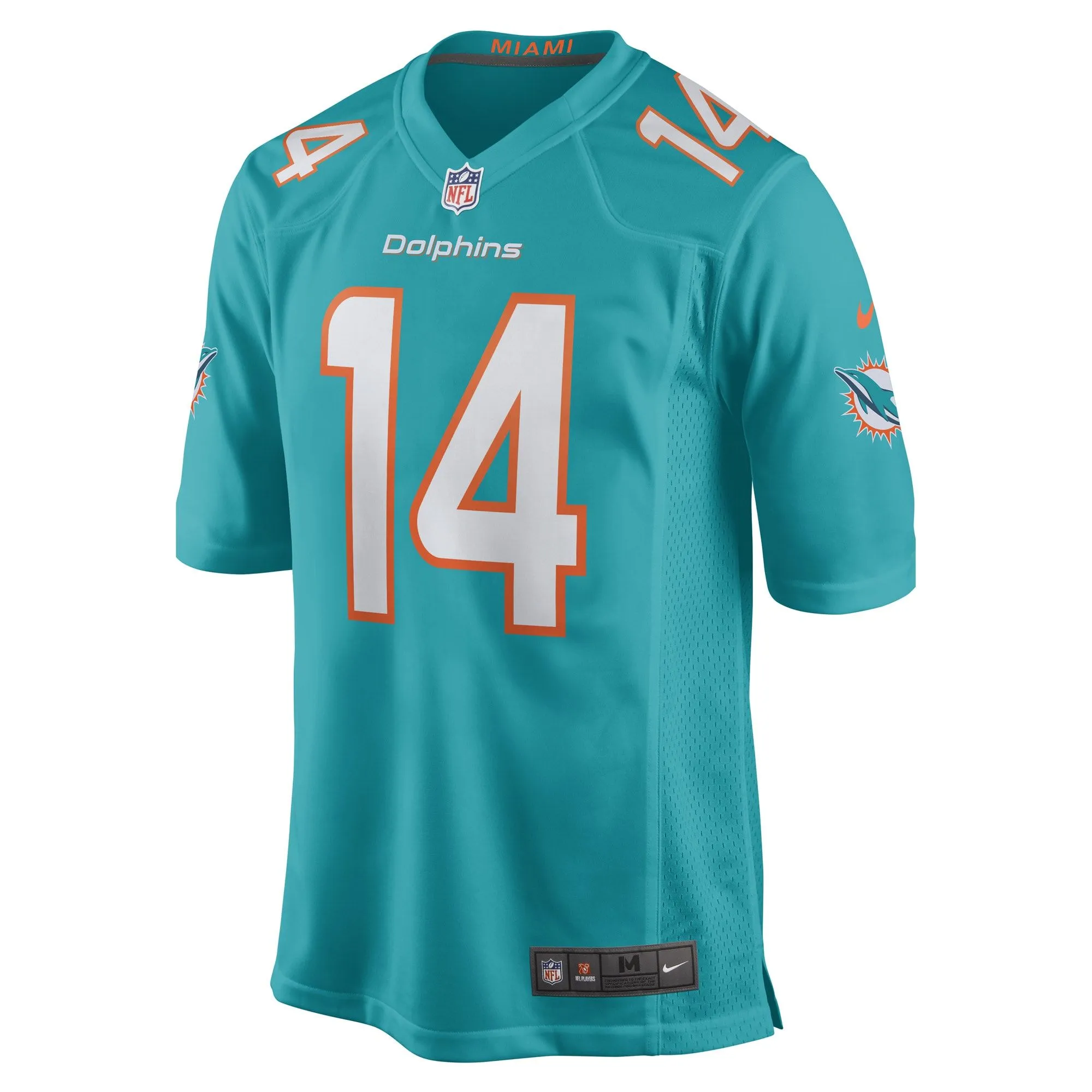 Trent Sherfield Miami Dolphins  Game Player Jersey - Aqua