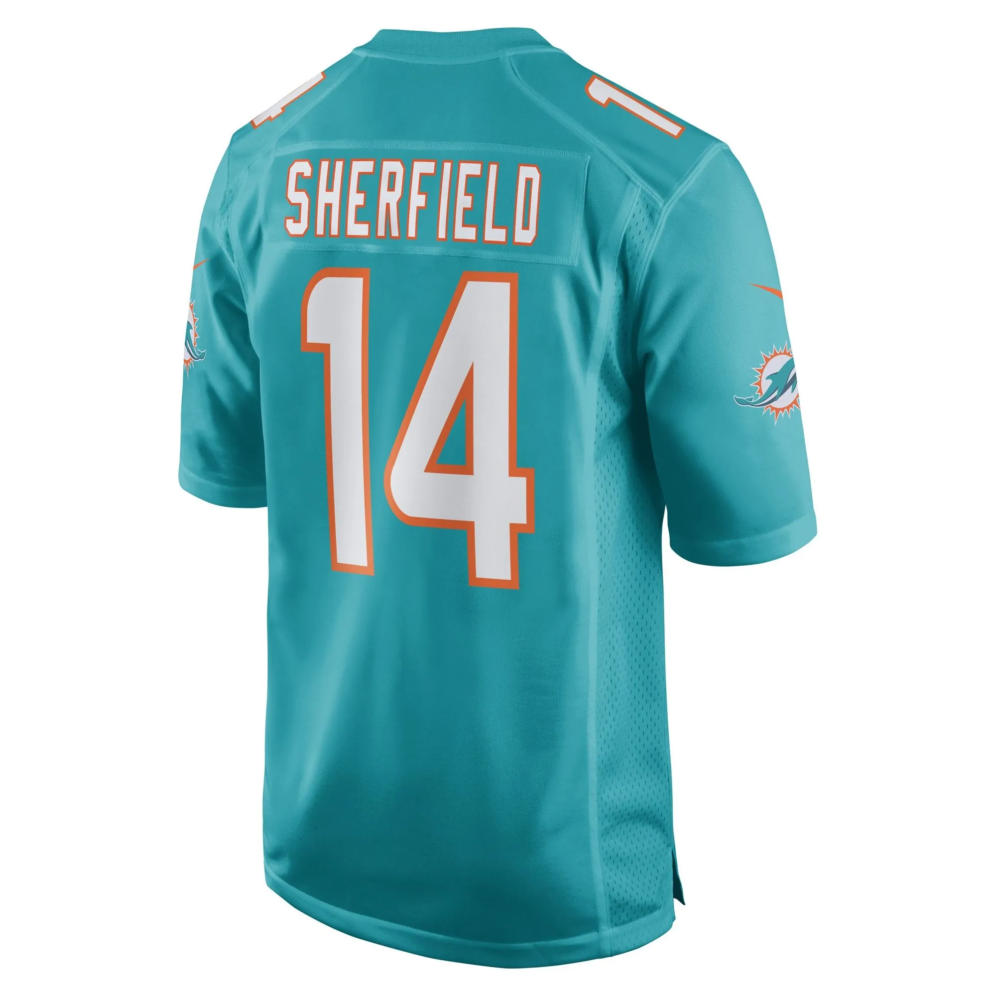 Trent Sherfield Miami Dolphins  Game Player Jersey - Aqua