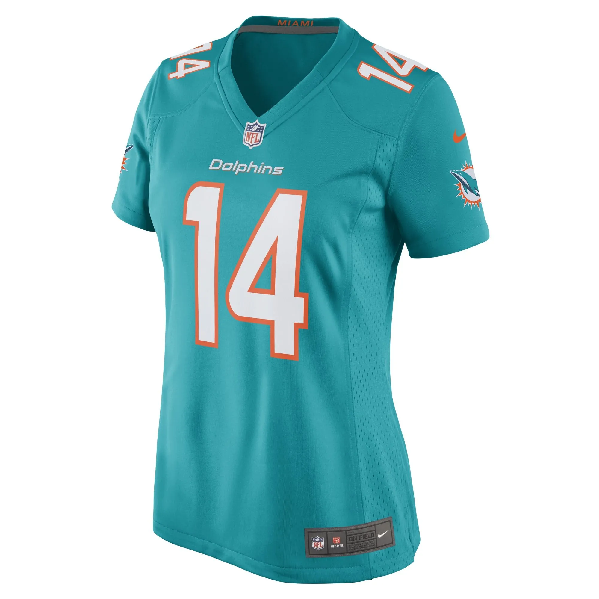 Trent Sherfield Miami Dolphins  Women's Game Player Jersey - Aqua