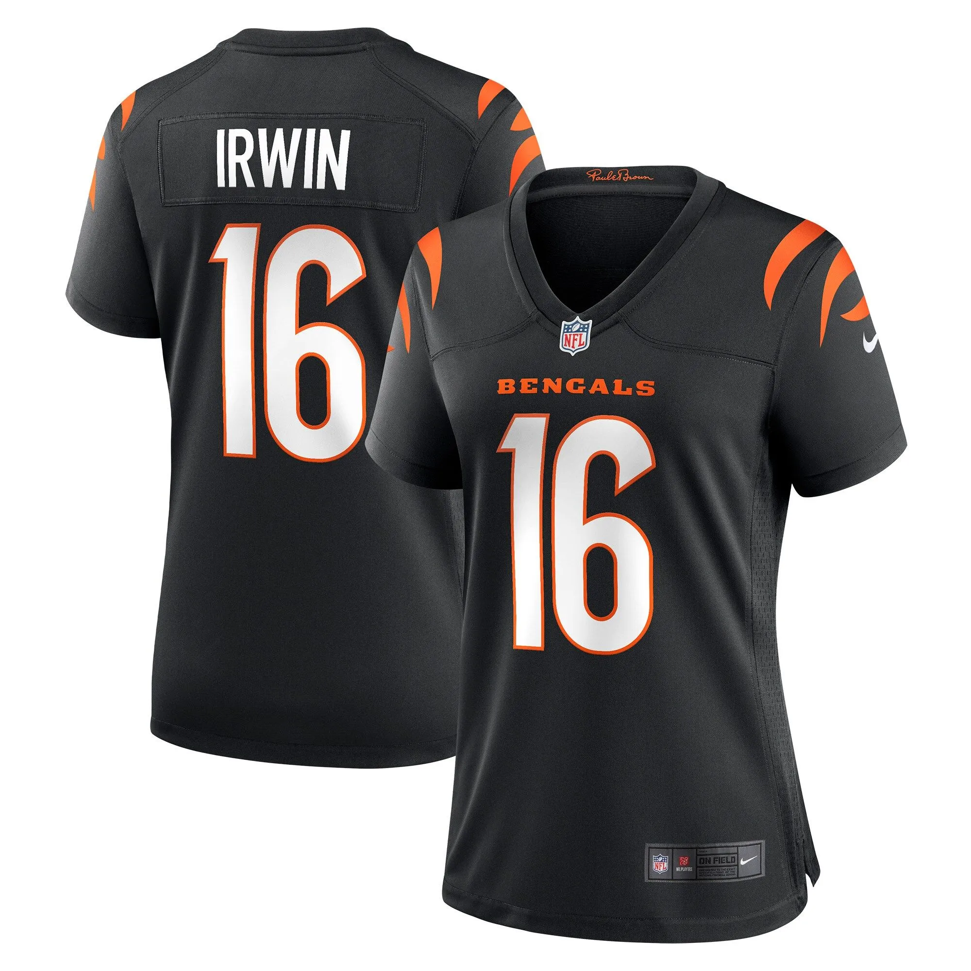 Trenton Irwin Cincinnati Bengals  Women's Game Player Jersey - Black