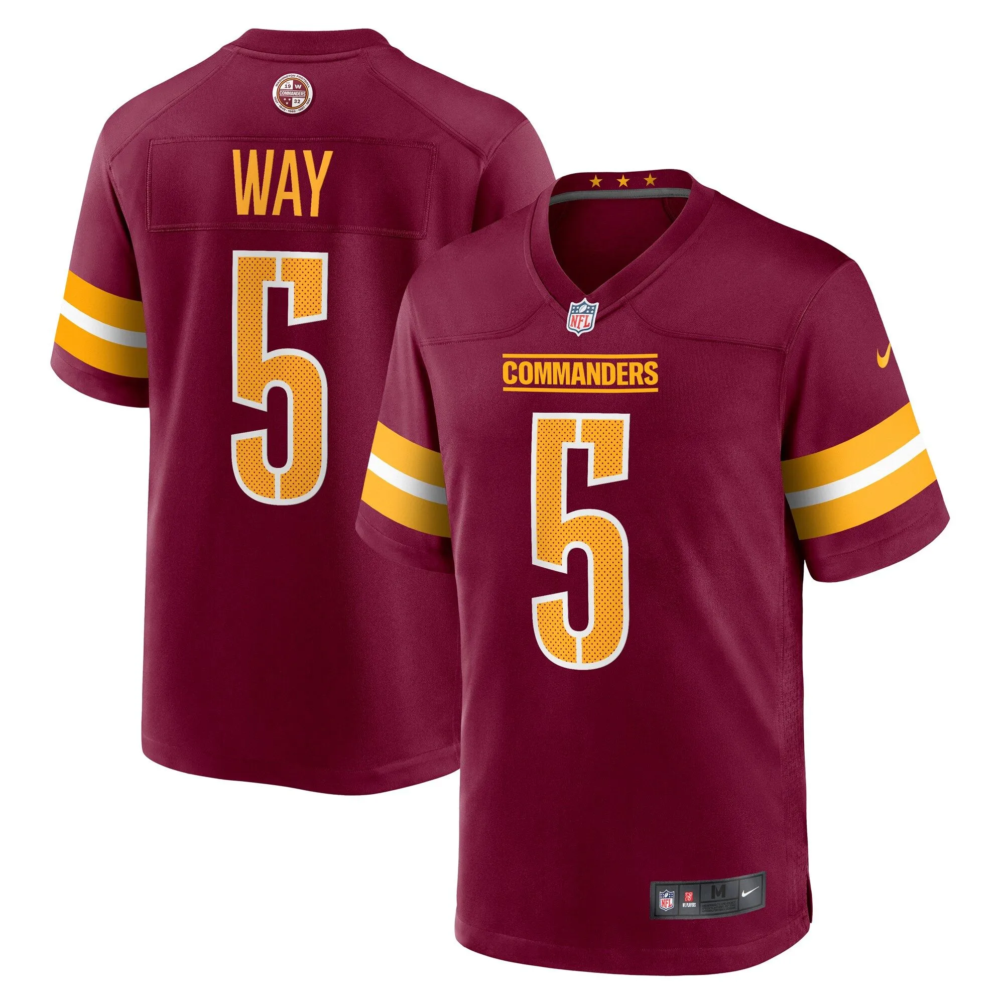 Tress Way Washington Commanders   Game Jersey -  Burgundy