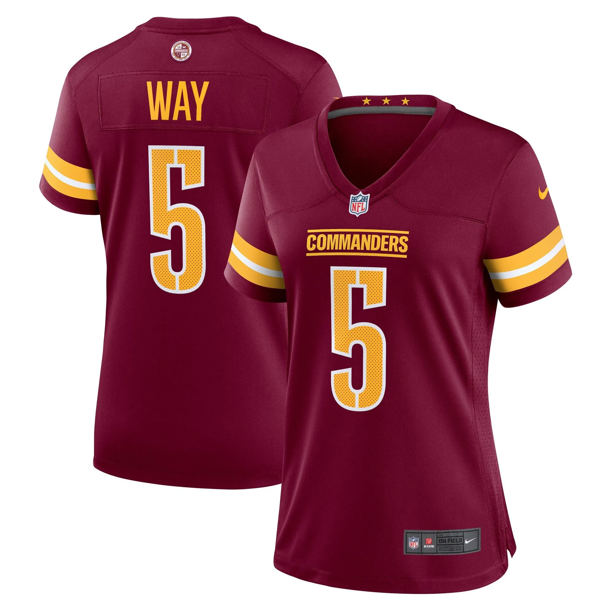 Tress Way Washington Commanders  Women's  Game Jersey -  Burgundy