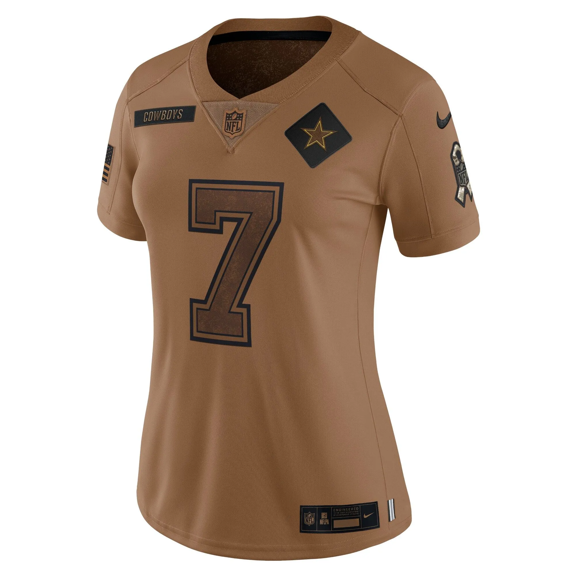 Trevon Diggs Dallas Cowboys  Women's 2023 Salute To Service Limited Jersey - Brown