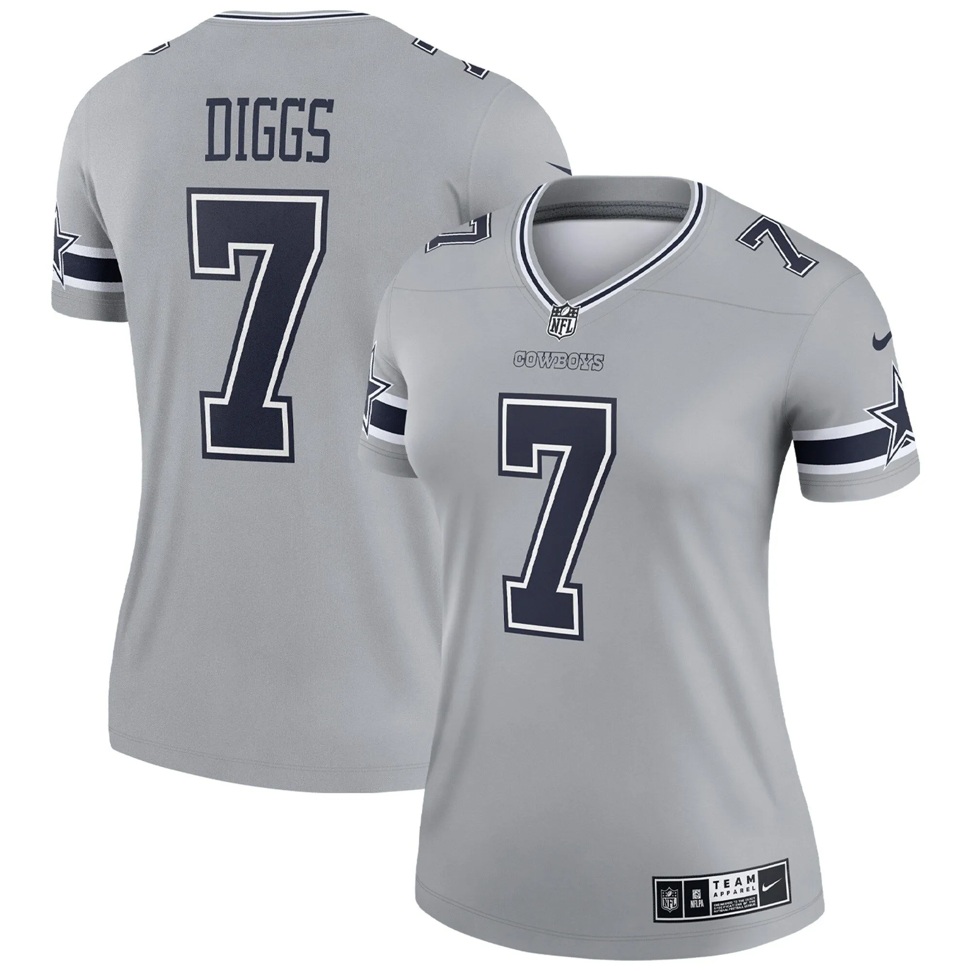 Trevon Diggs Dallas Cowboys  Women's Inverted Legend Jersey - Silver