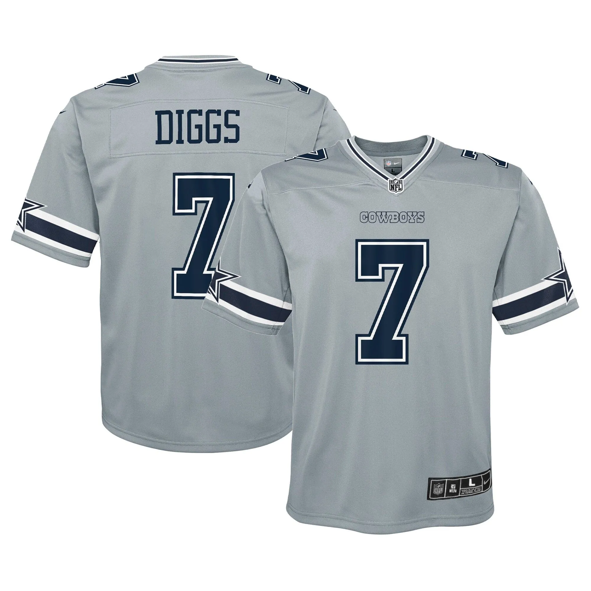 Trevon Diggs Dallas Cowboys  Youth Inverted Game Jersey - Silver