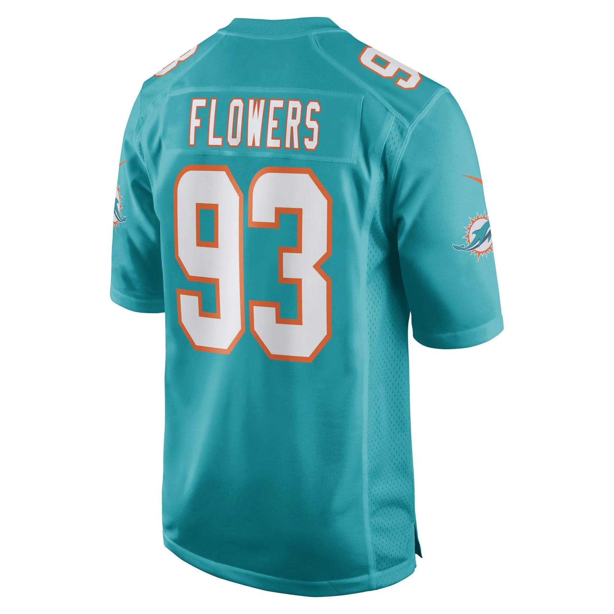 Trey Flowers Miami Dolphins  Game Player Jersey - Aqua