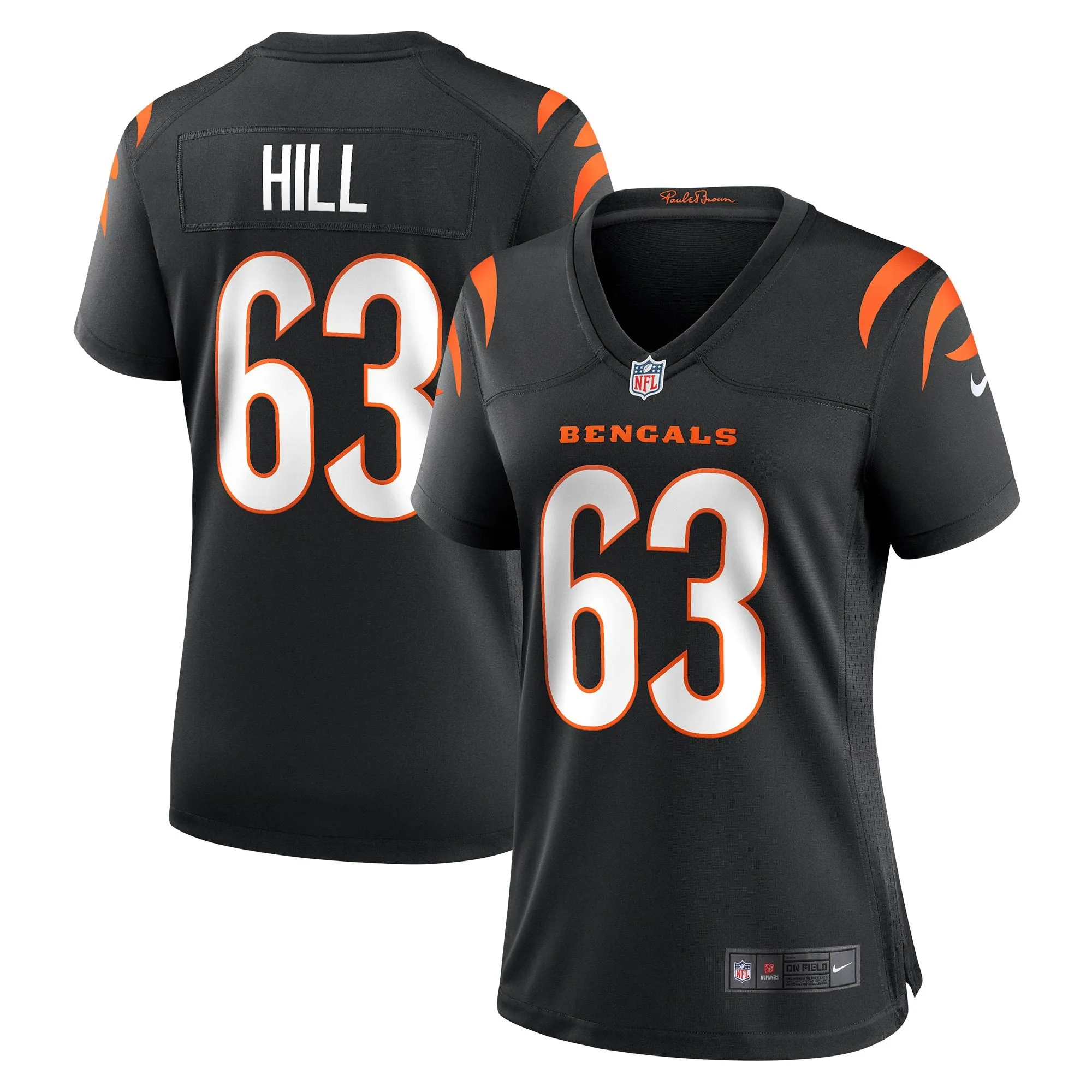 Trey Hill Cincinnati Bengals  Women's Game Jersey - Black