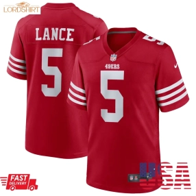 Trey Lance San Francisco 49Ers  Team Game Jersey   Scarlet