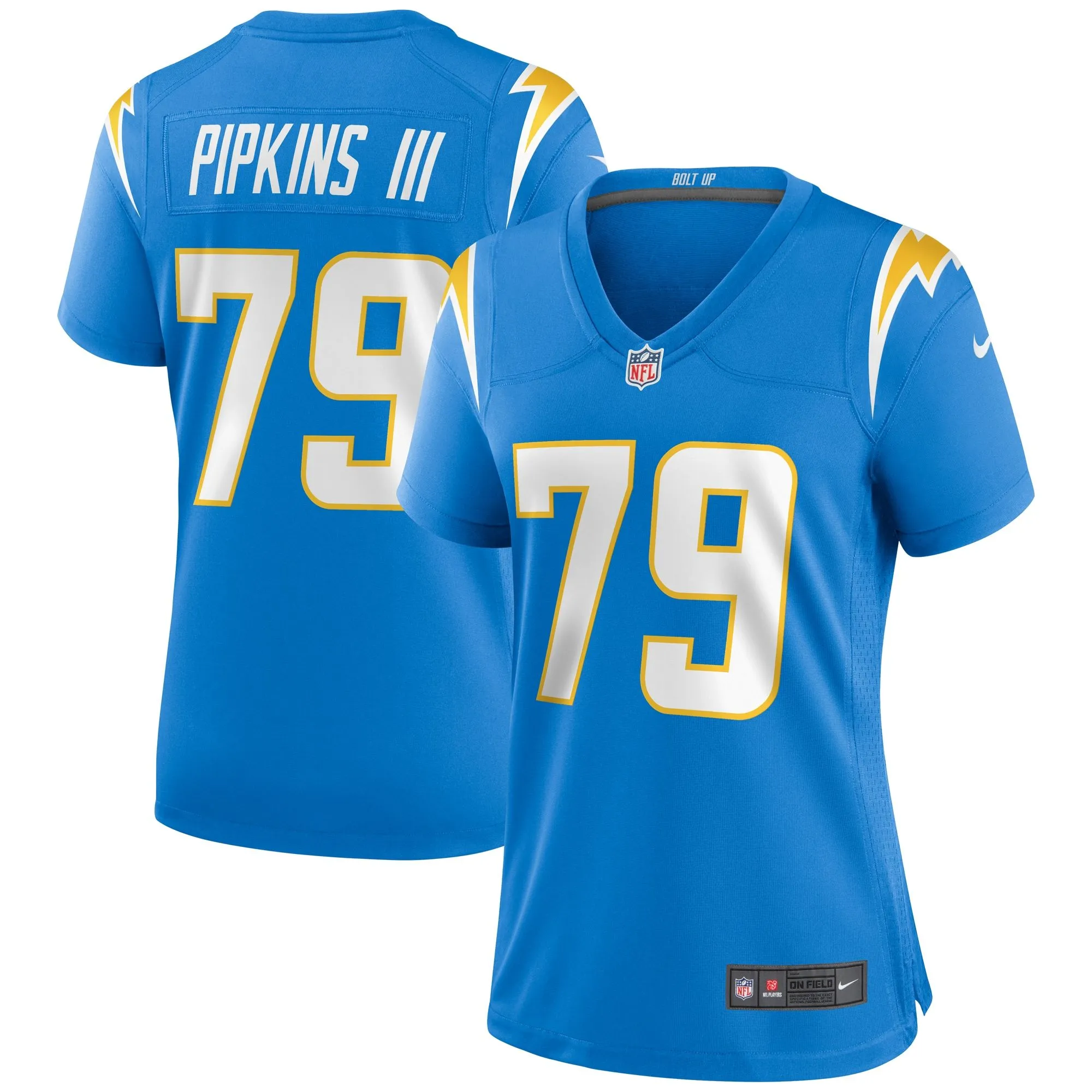 Trey Pipkins III Los Angeles Chargers  Women's Game Jersey - Powder Blue