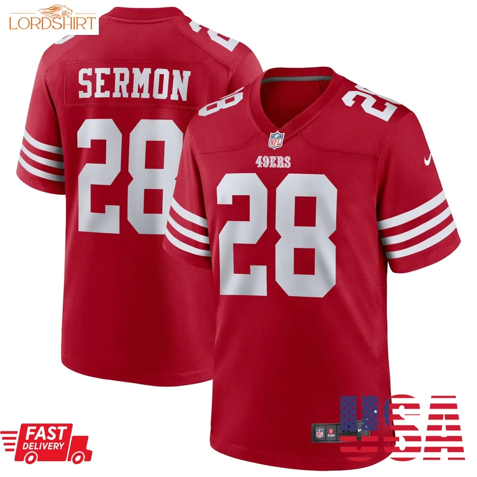 Trey Sermon San Francisco 49Ers  Player Game Jersey   Scarlet