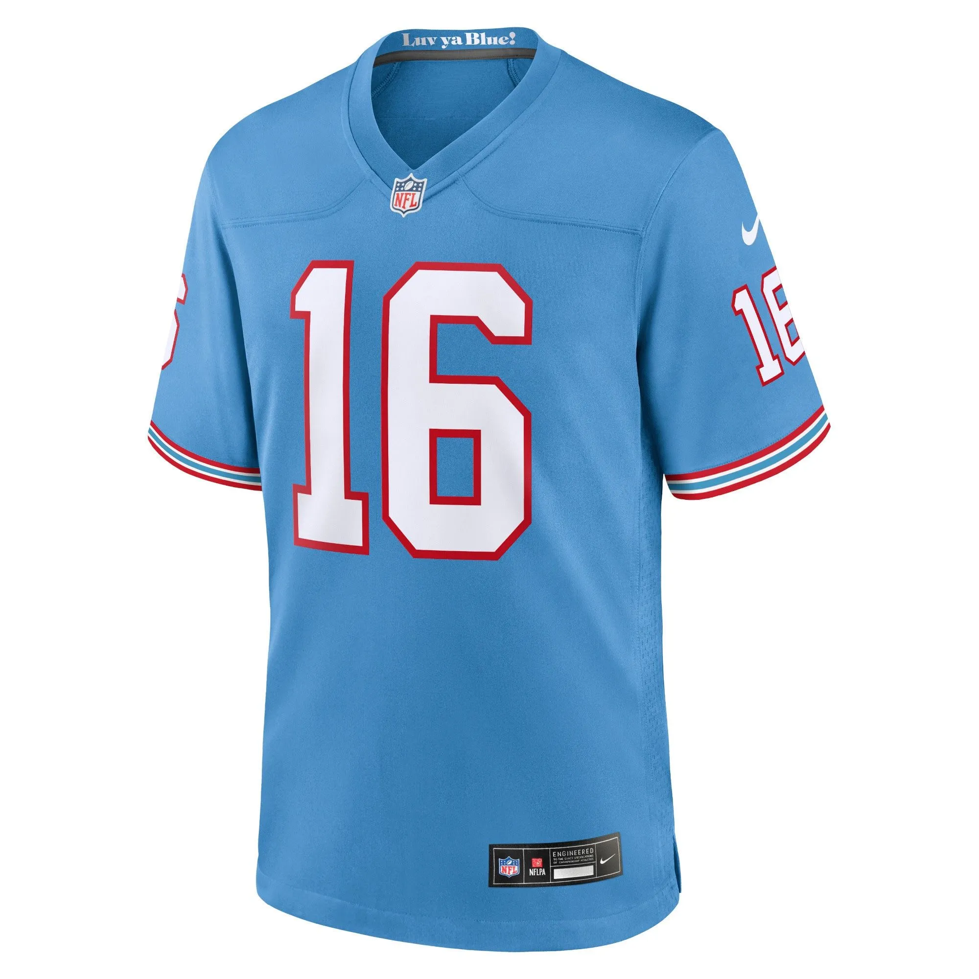 Treylon Burks Tennessee Titans  Oilers Throwback Alternate Game Player Jersey - Light Blue