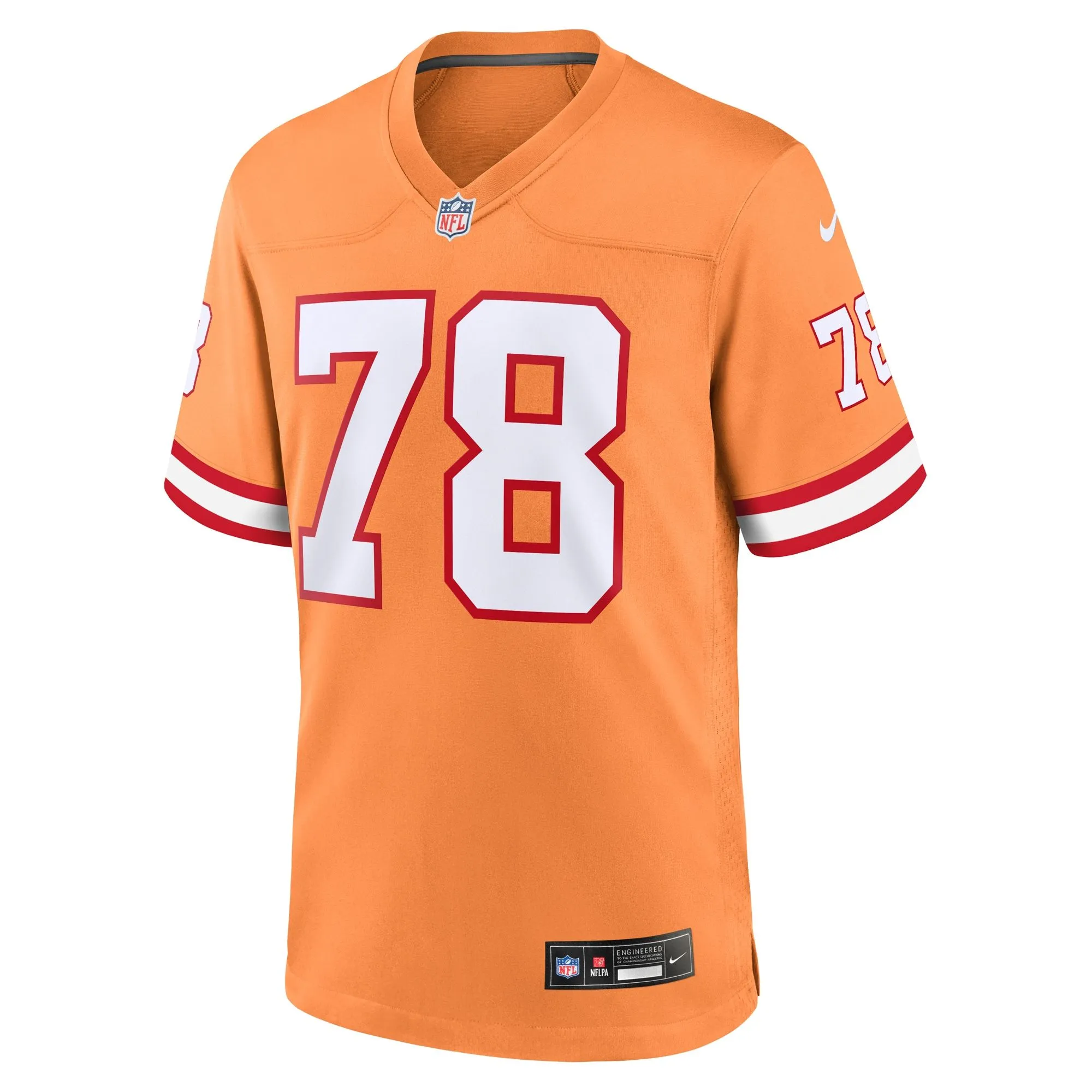 Tristan Wirfs Tampa Bay Buccaneers  Throwback Game Jersey - Orange