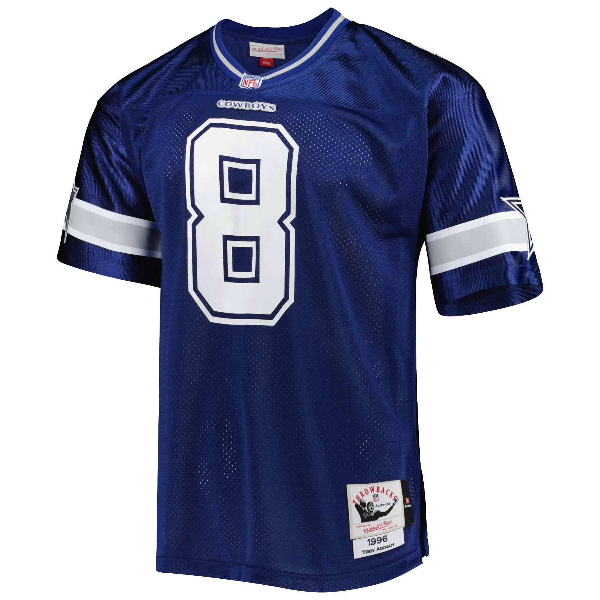 Troy Aikman Dallas Cowboys 1996 Mitchell & Ness  Throwback Retired Player Jersey - Navy