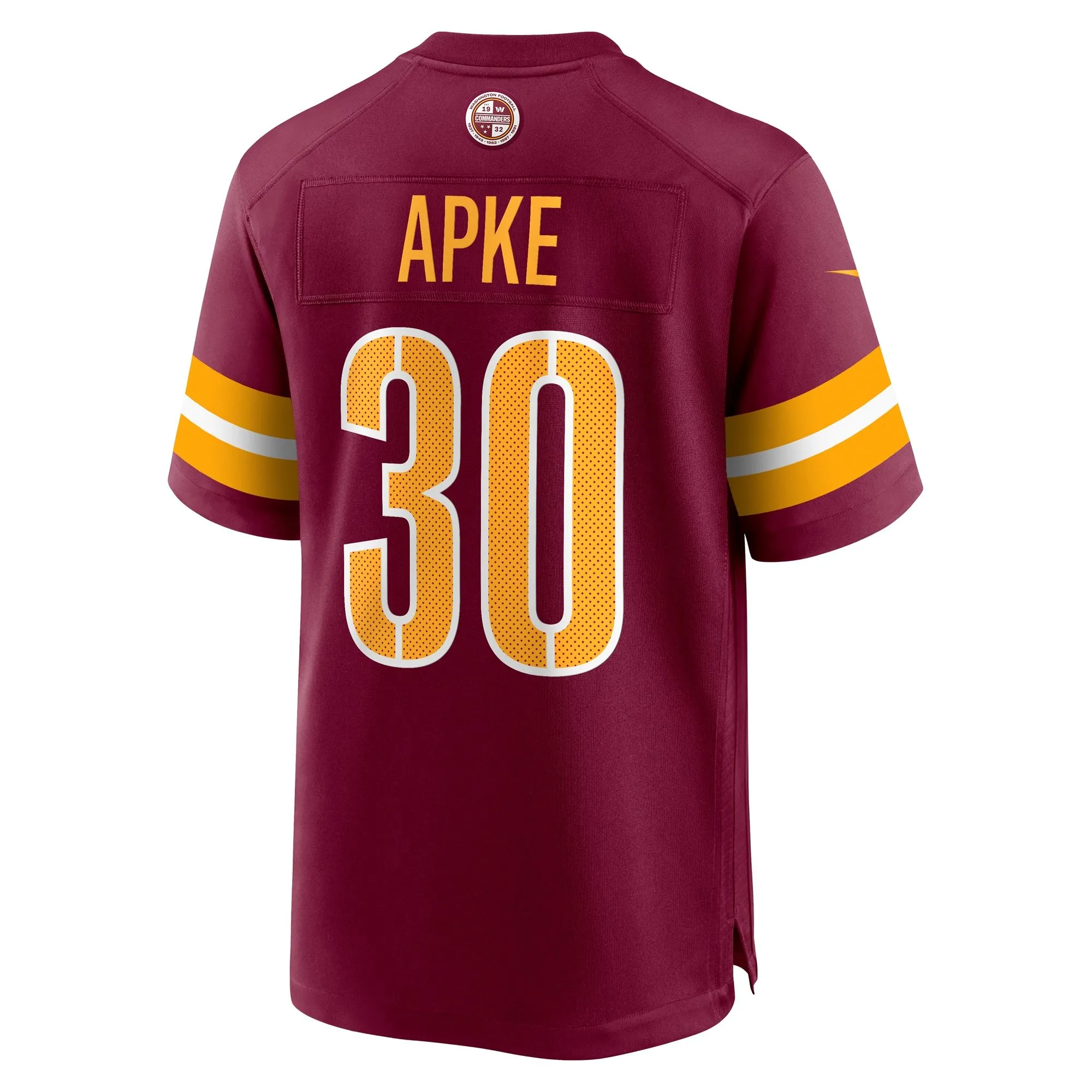 Troy Apke Washington Commanders   Game Jersey -  Burgundy