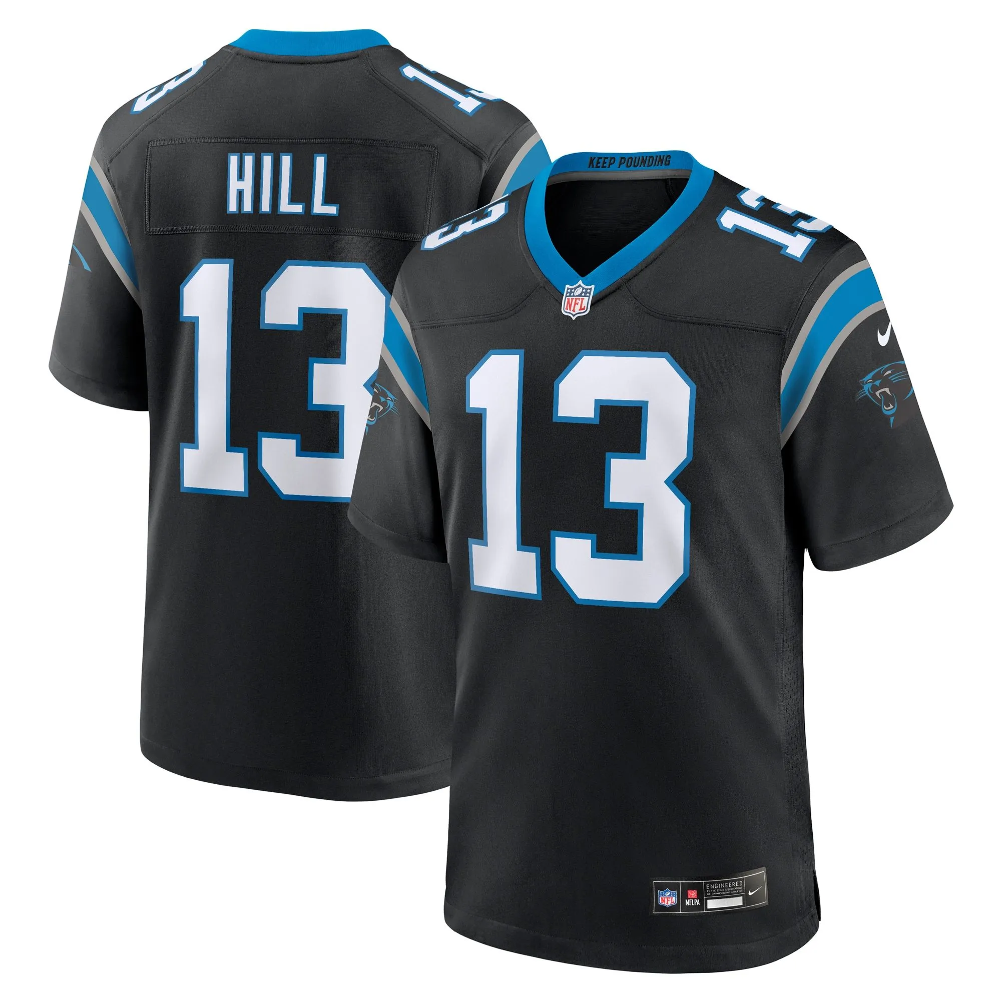 Troy Hill Carolina Panthers  Team Game Jersey -  Black