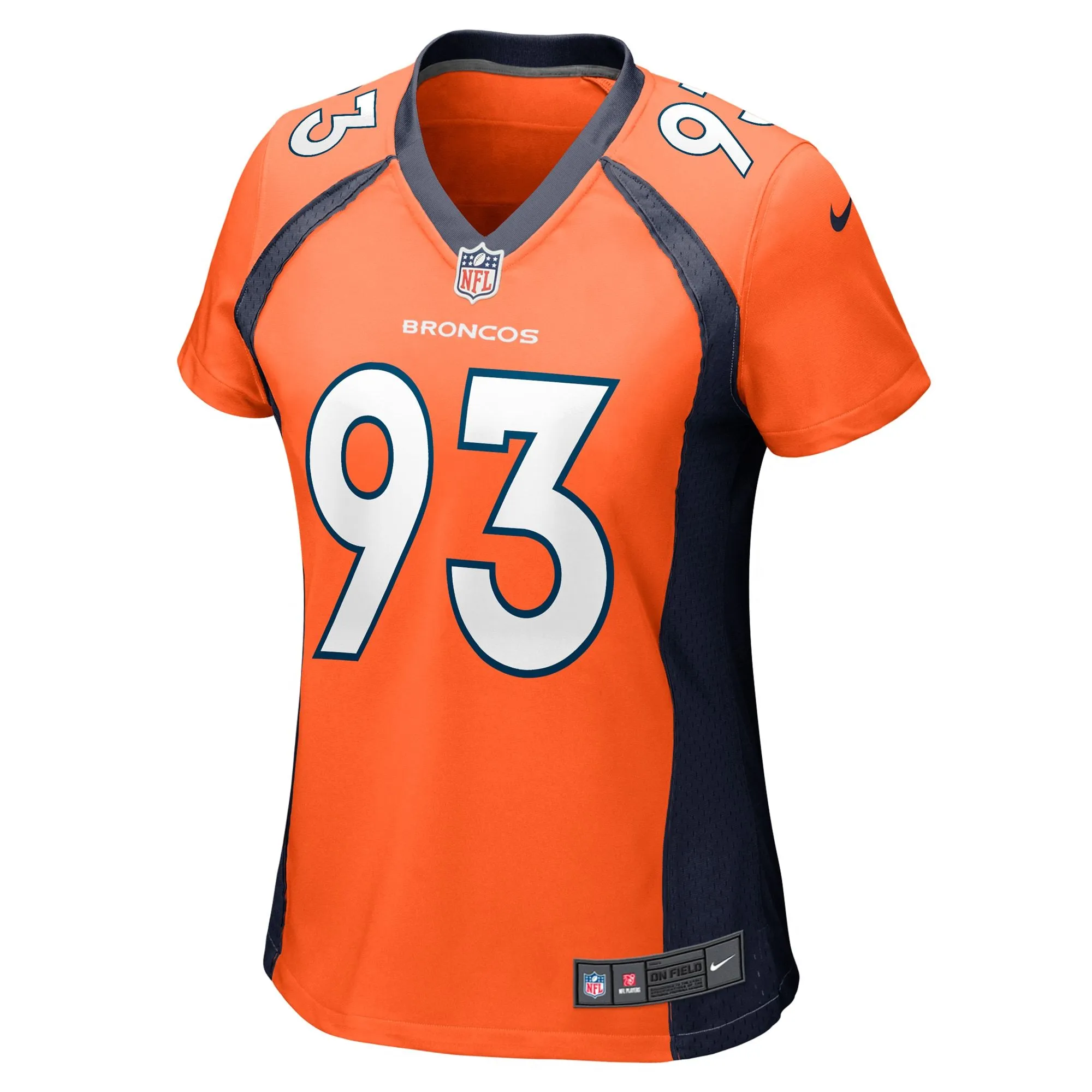 Troy Jones Denver Broncos  Women's Game Jersey - Orange