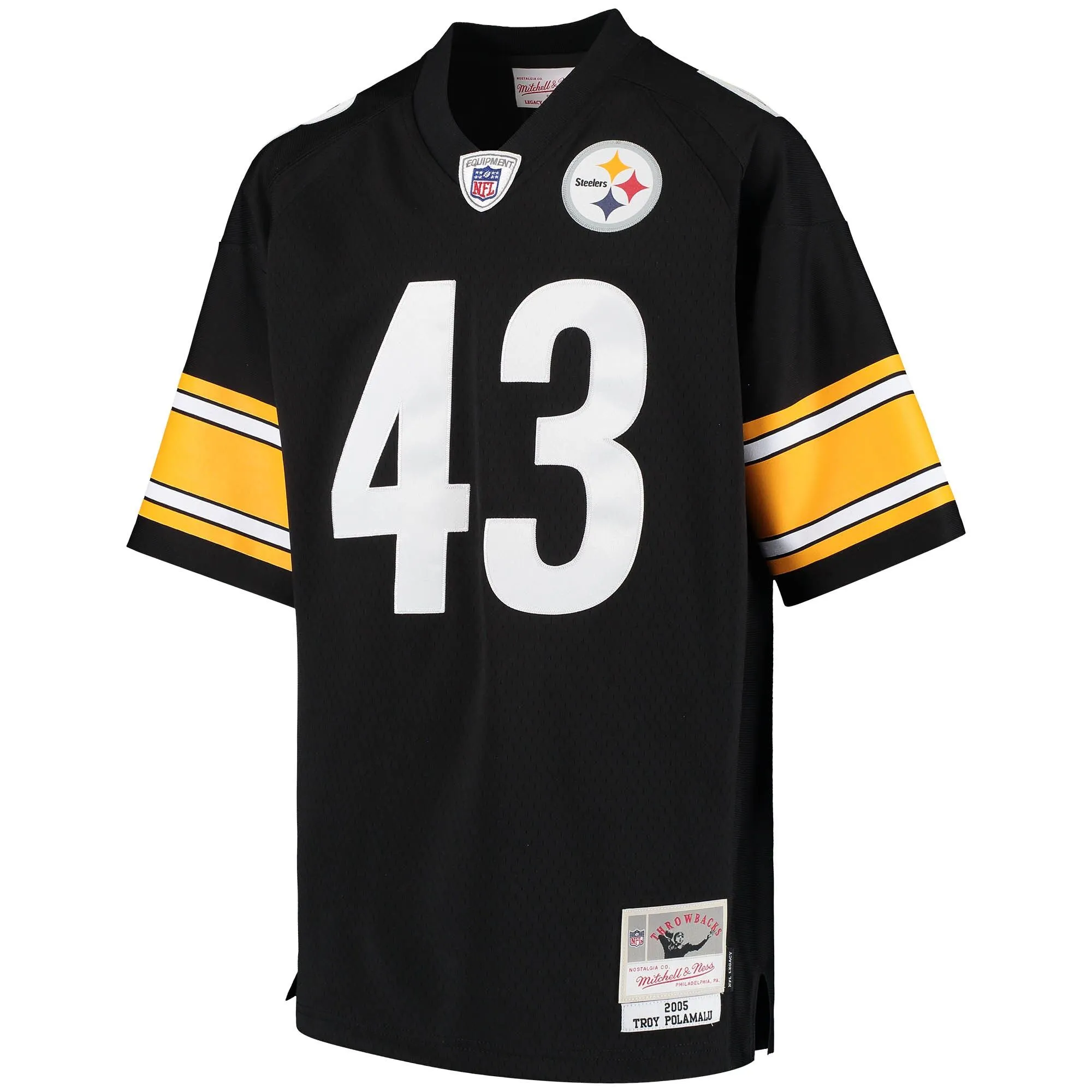 Troy Polamalu Pittsburgh Steelers Mitchell & Ness Youth 2005 Gridiron Classics Retired Player Legacy Jersey - Black