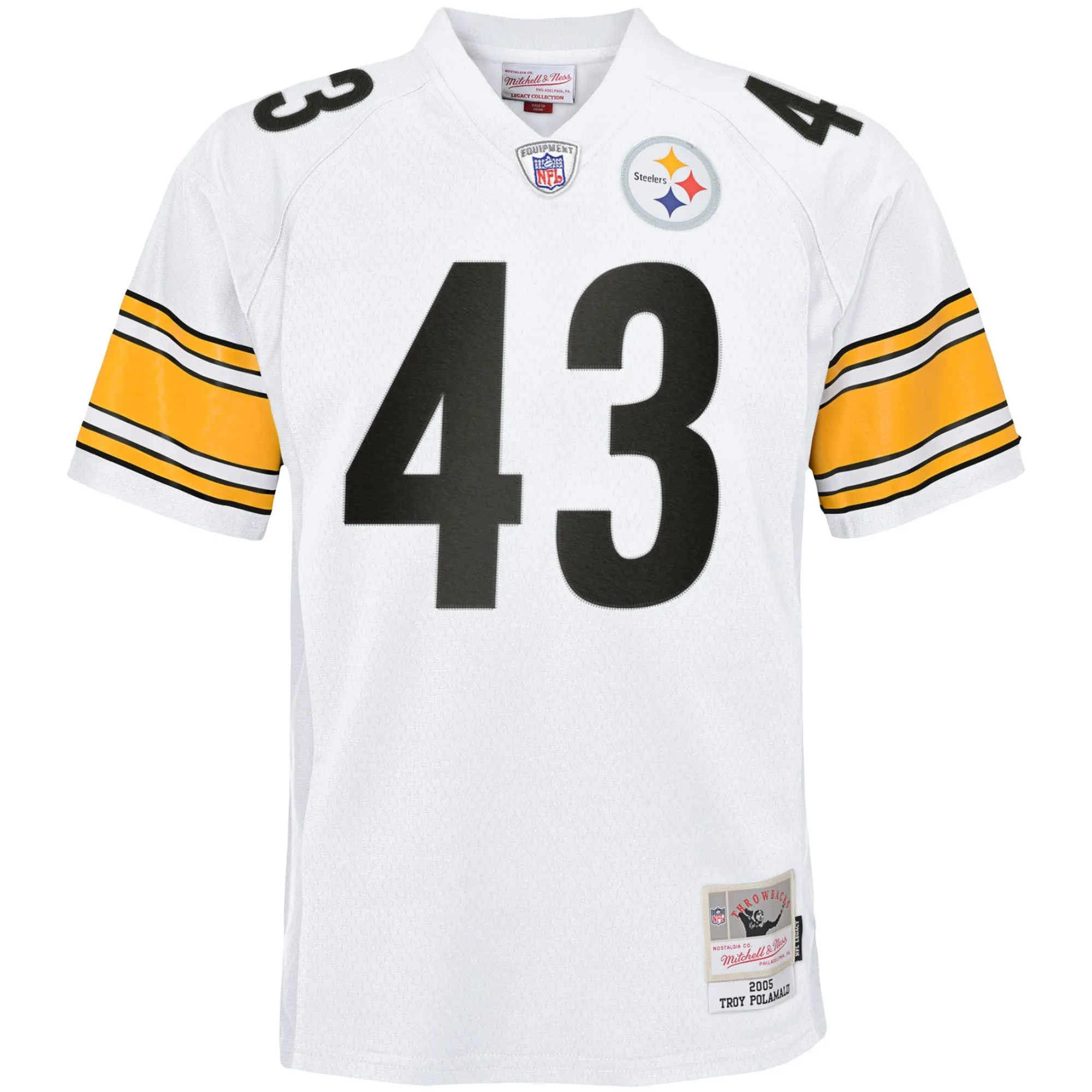 Troy Polamalu Pittsburgh Steelers Mitchell & Ness Youth 2005 Retired Player Legacy Jersey - White