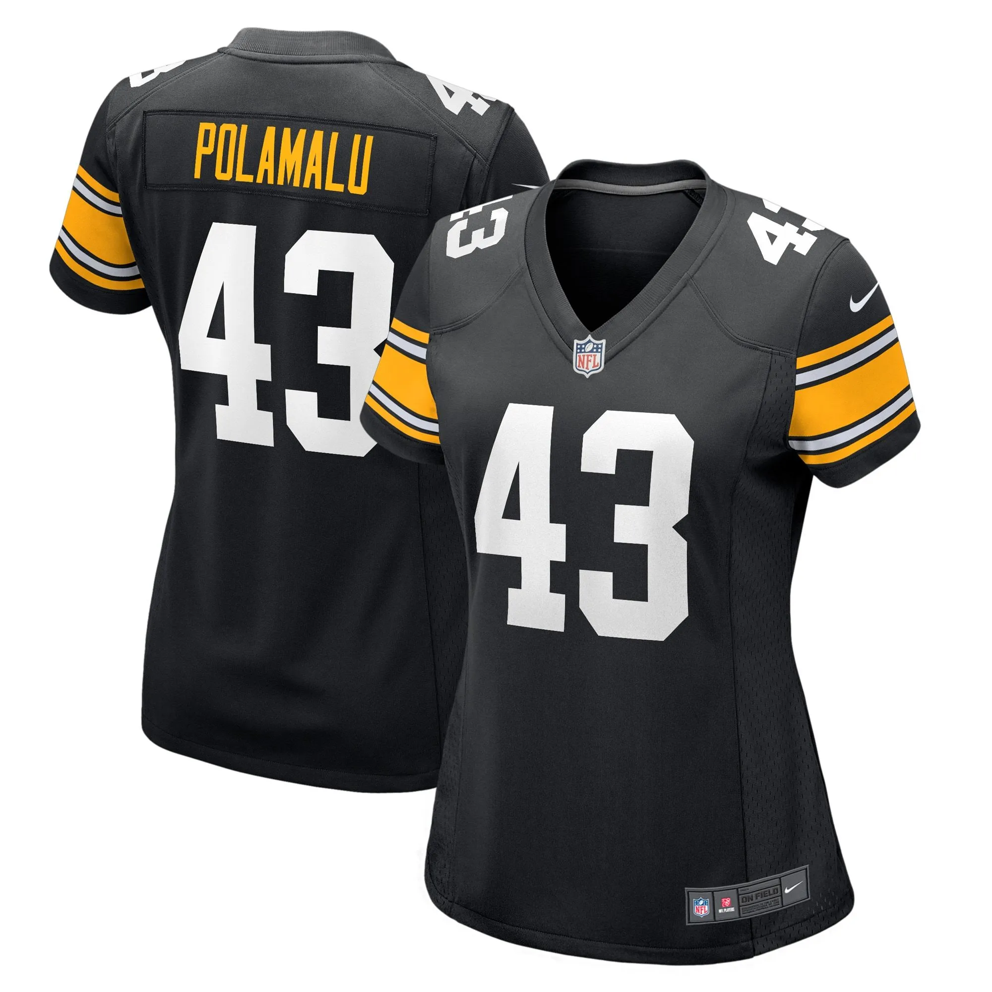 Troy Polamalu Pittsburgh Steelers  Women's Retired Player Jersey - Black