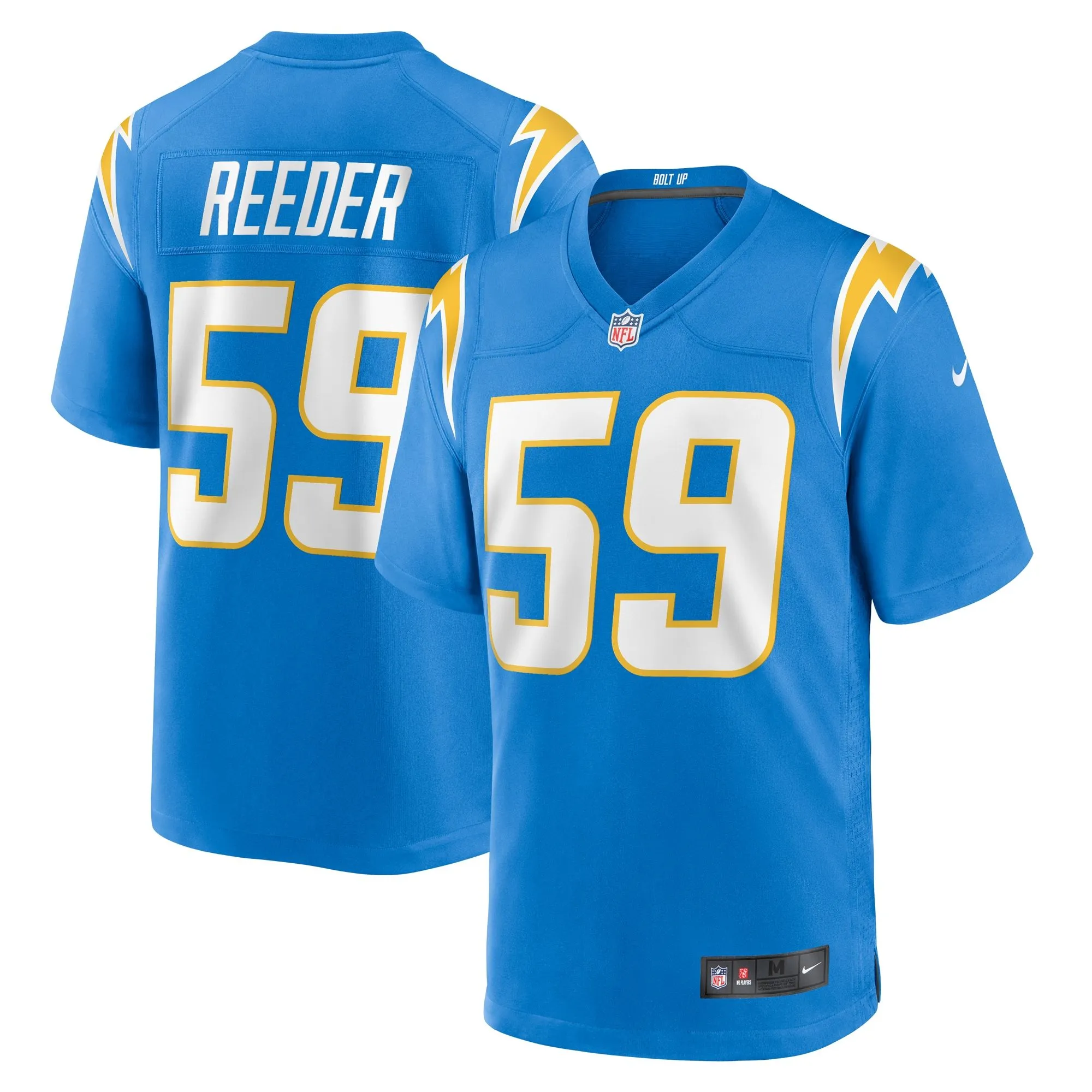 Troy Reeder Los Angeles Chargers  Team Game Jersey -  Powder Blue